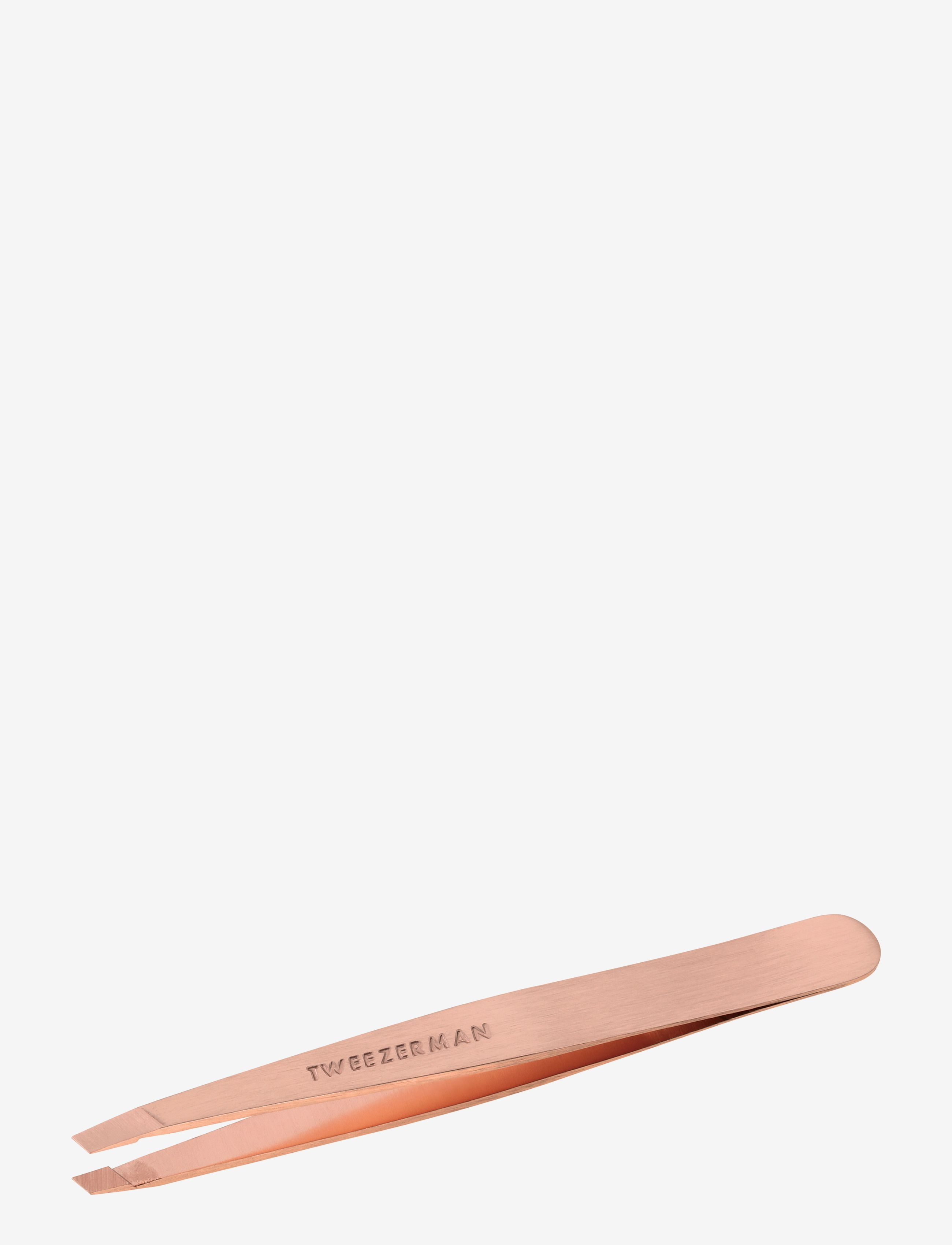 Tweezerman - Slant Tweezer Rose Gold - förðunarvörur - clear - 2