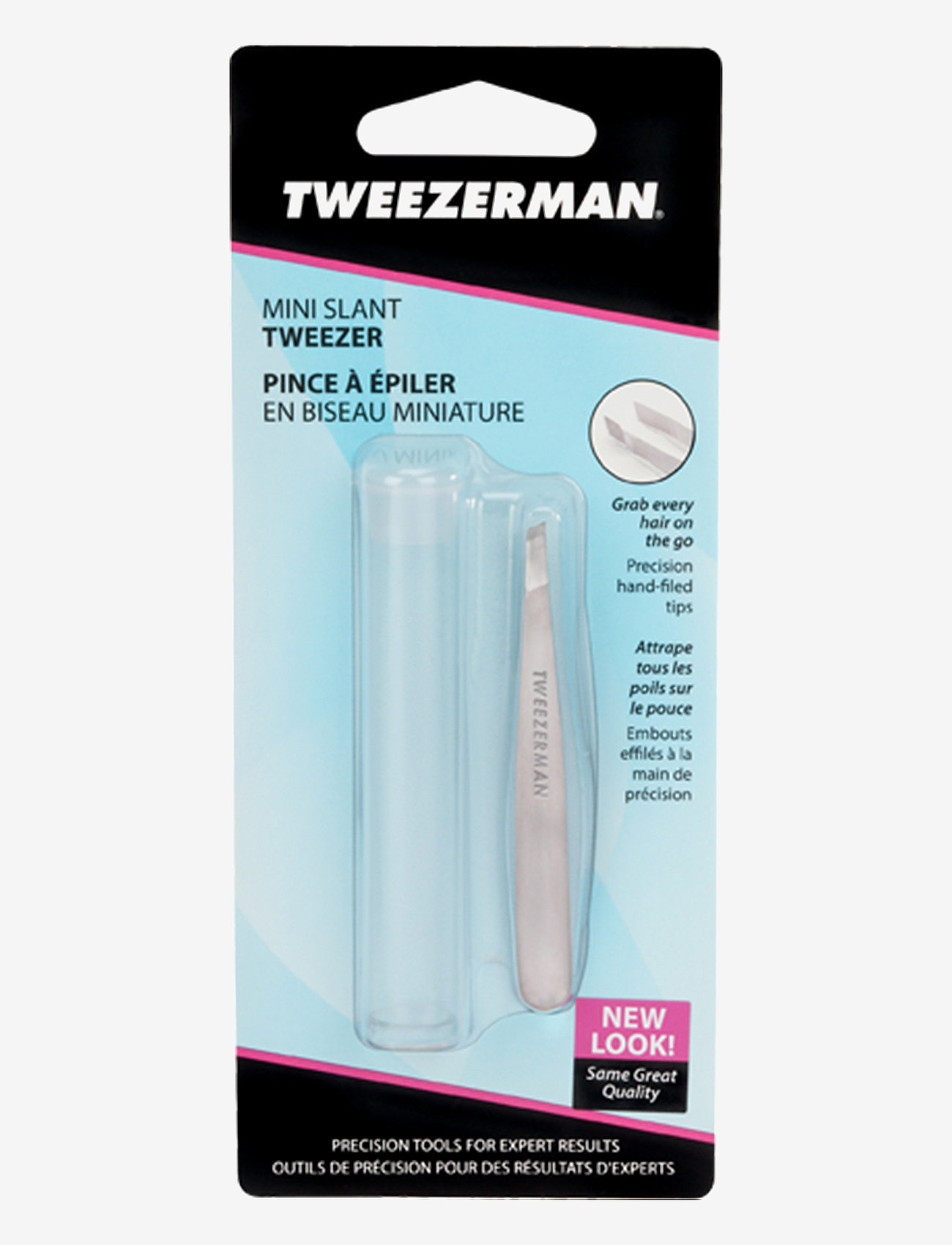 Tweezerman - Mini Slant Tweezer Classic Stainless - smink - silver - 0