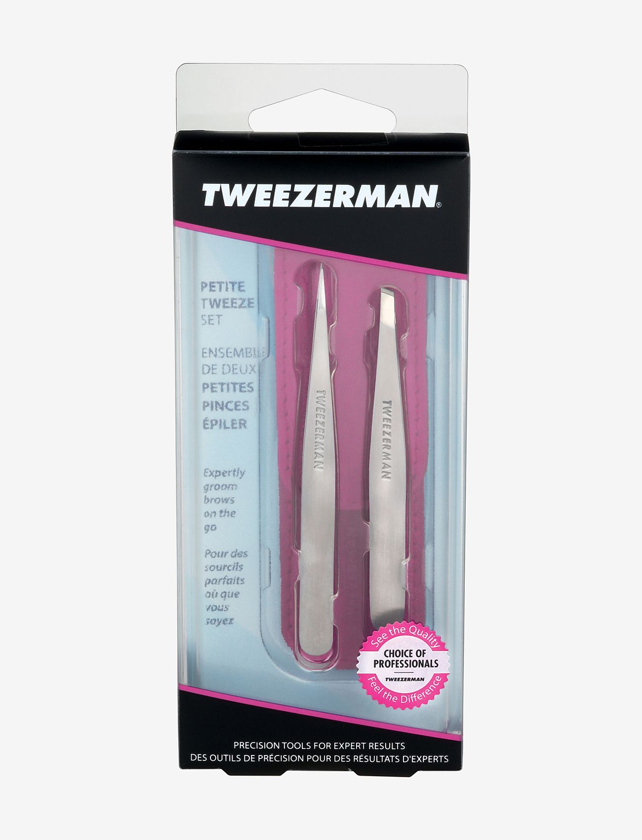 Tweezerman - Petite Tweeze Set With Pink Case - makeup - no color - 3