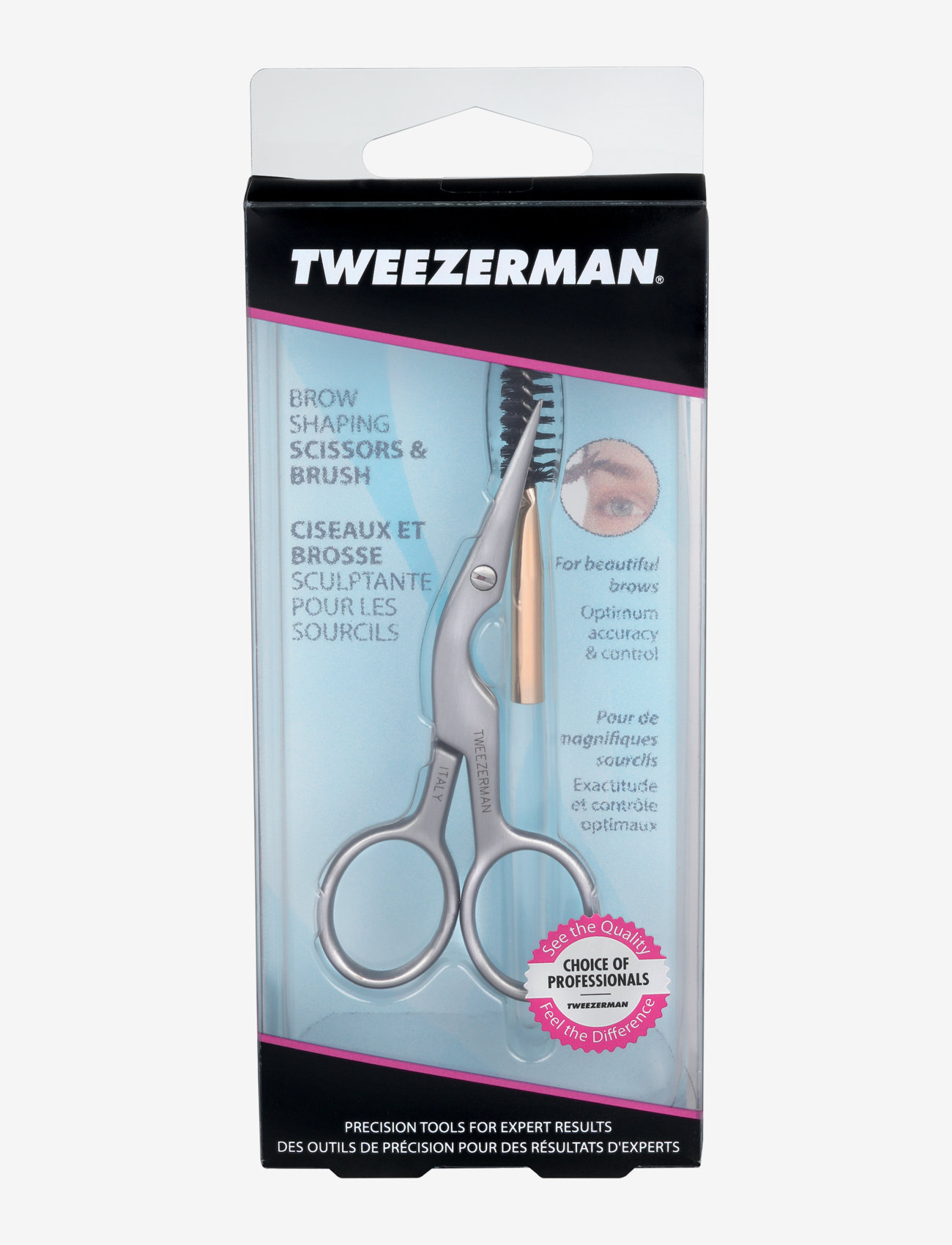 Tweezerman - Brow Shaping Scissors & Brush - makeup tools - no color - 1