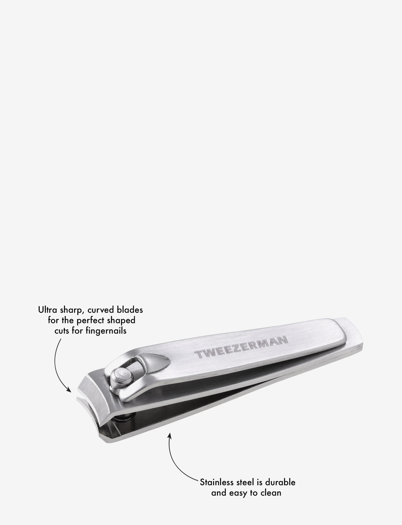 Tweezerman - Stainless Steel Fingernail Clipper - nagelvård - no color - 2