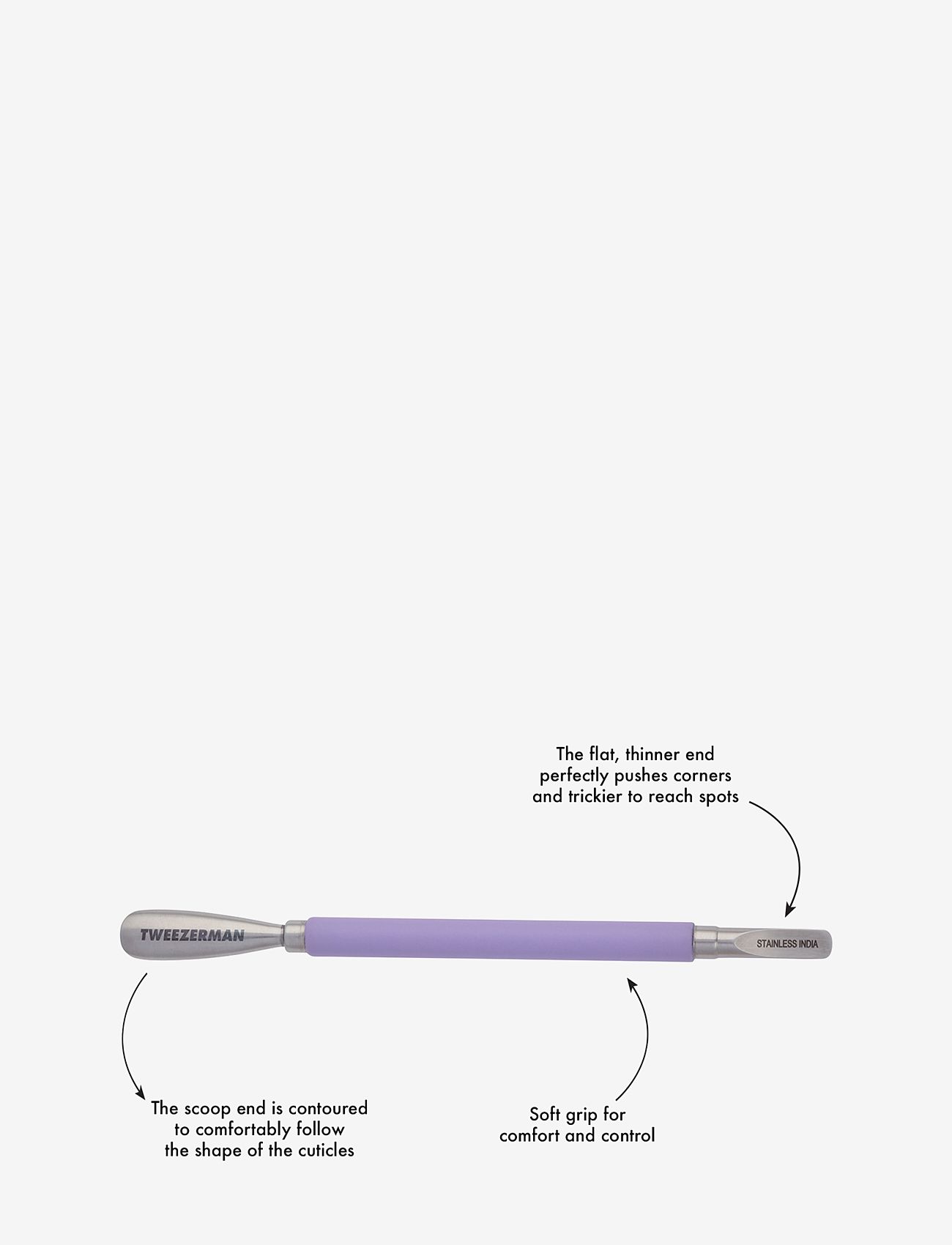 Tweezerman - Dual Sided Pushy - nagelvård - no color - 2