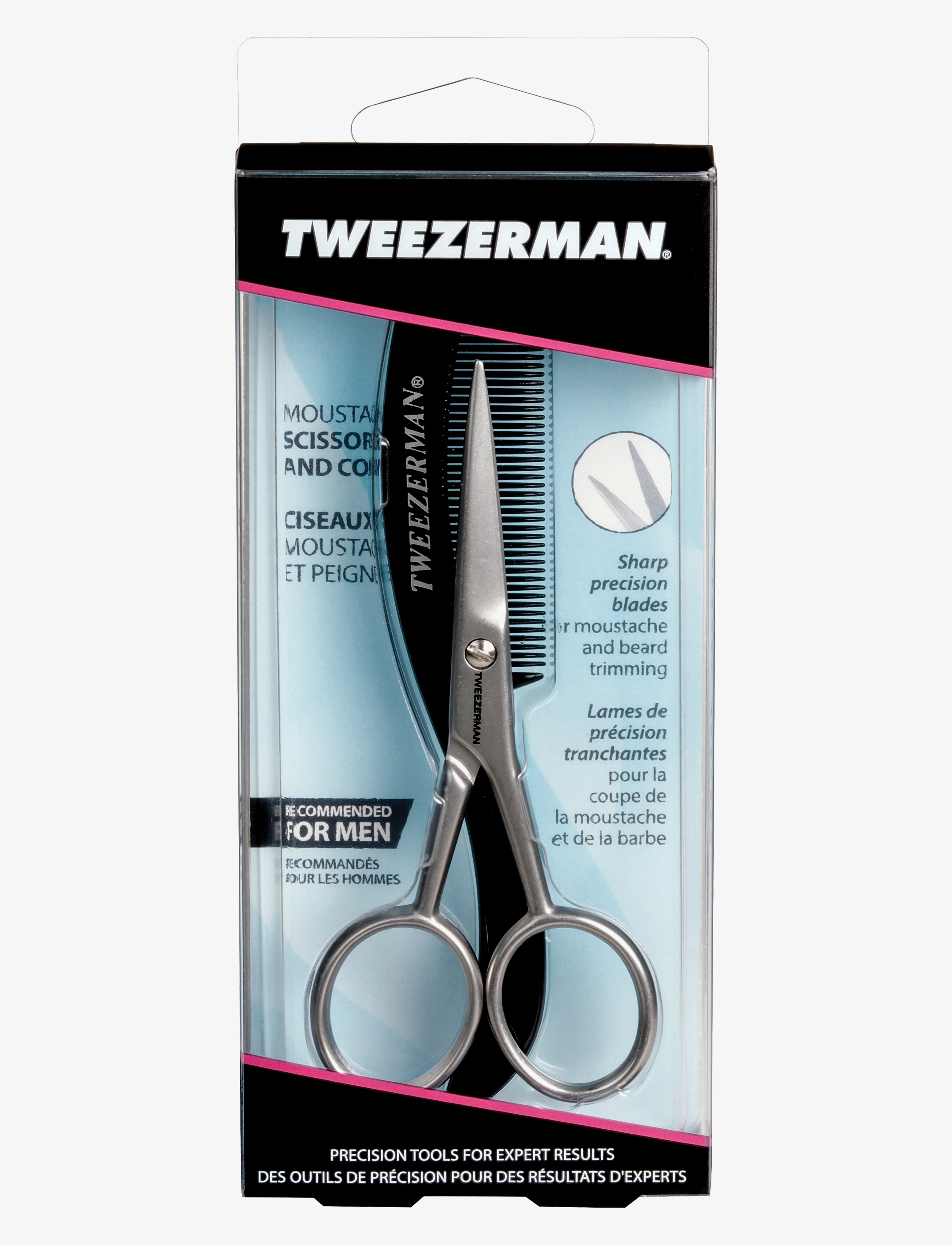 Tweezerman - Moustache Scissors With Comb - lägsta priserna - no color - 3