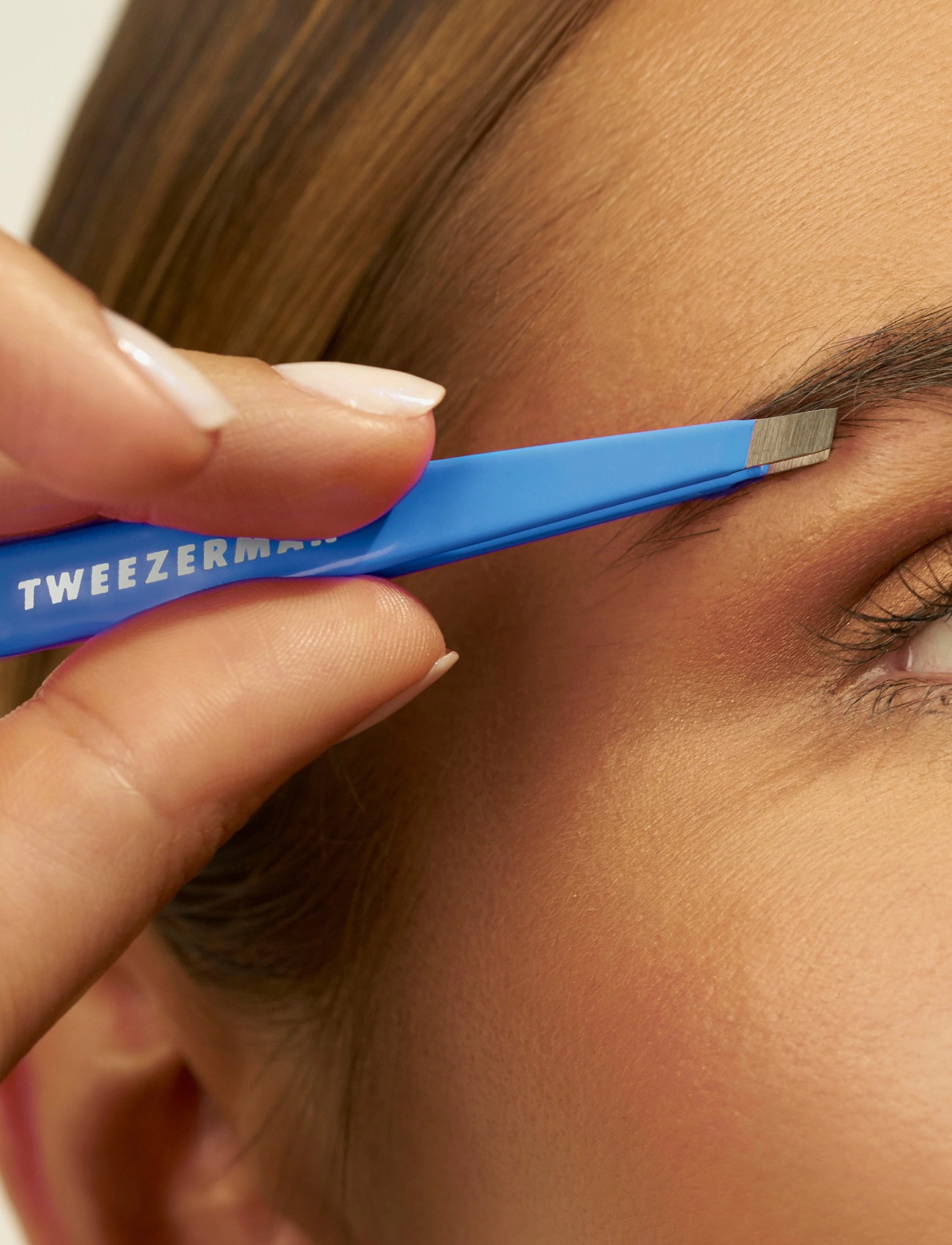 Tweezerman - Mini Slant Tweezer Green Tea - smink - blue - 3