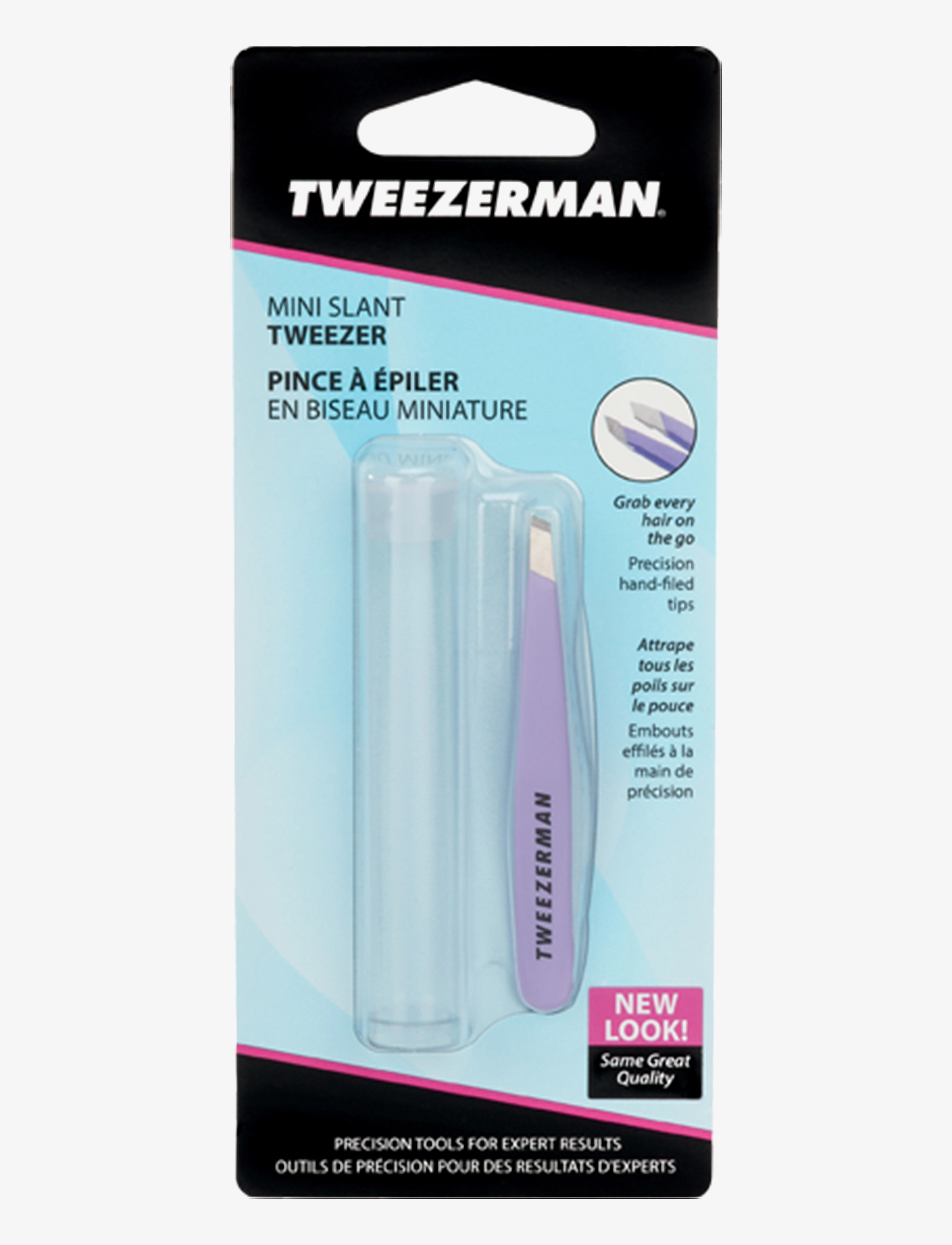 Tweezerman Mini Slant Tweezer Lovely Lavendar - Tweezerman - LAVENDER / clear