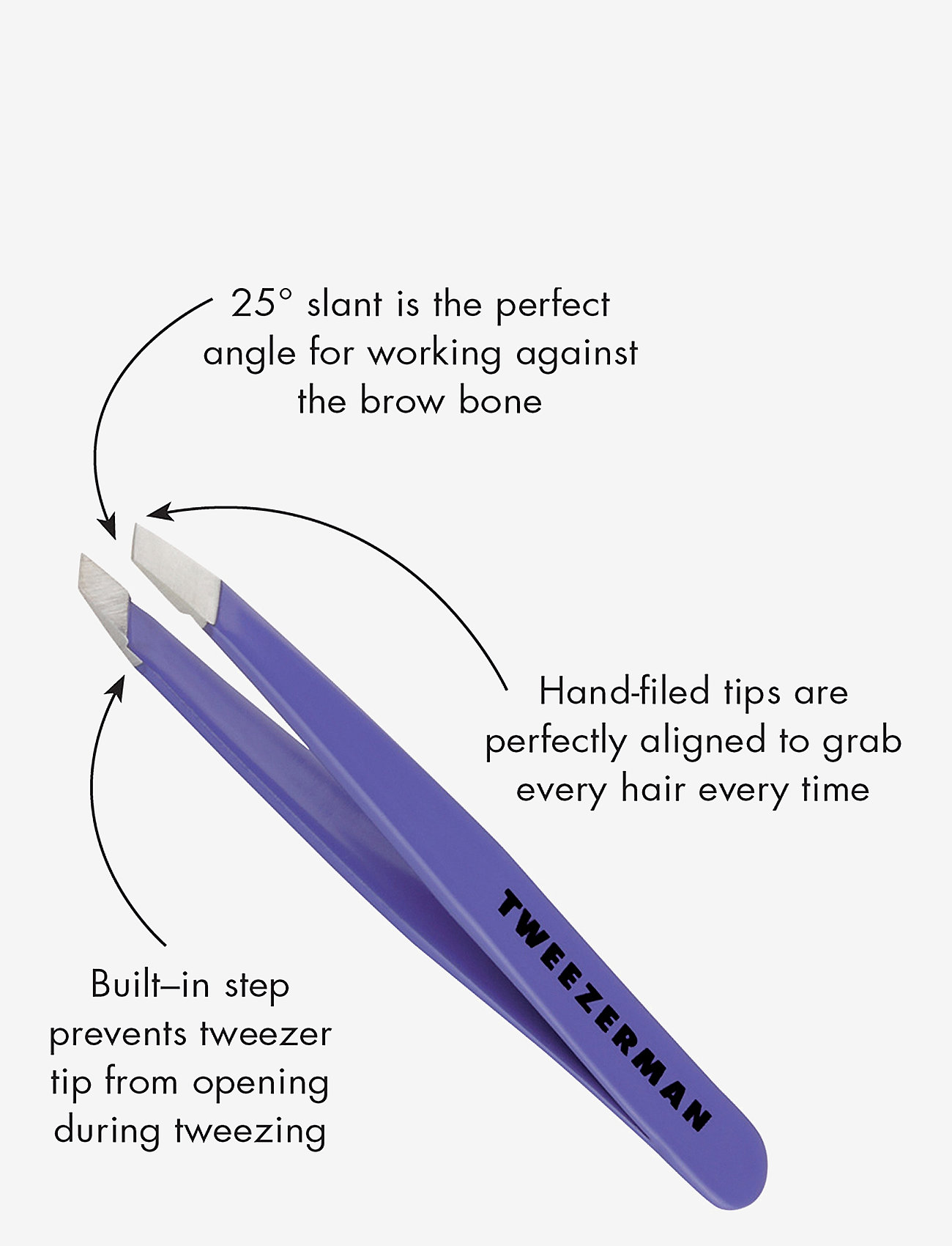 Tweezerman - Mini Slant Tweezer Lovely Lavendar - makeup - lavender - 3