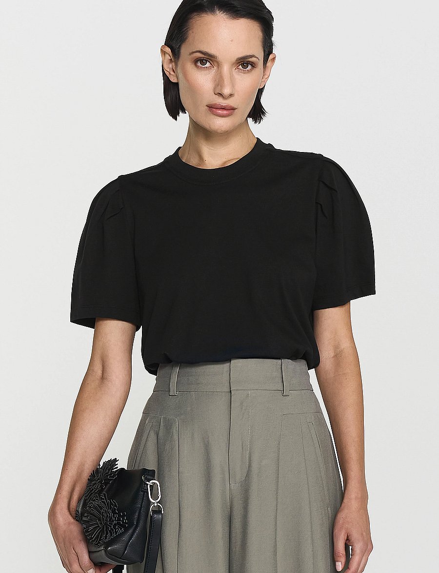 Twist & Tango - Isa Puff Sleeve Tee - t-shirts - black - 3