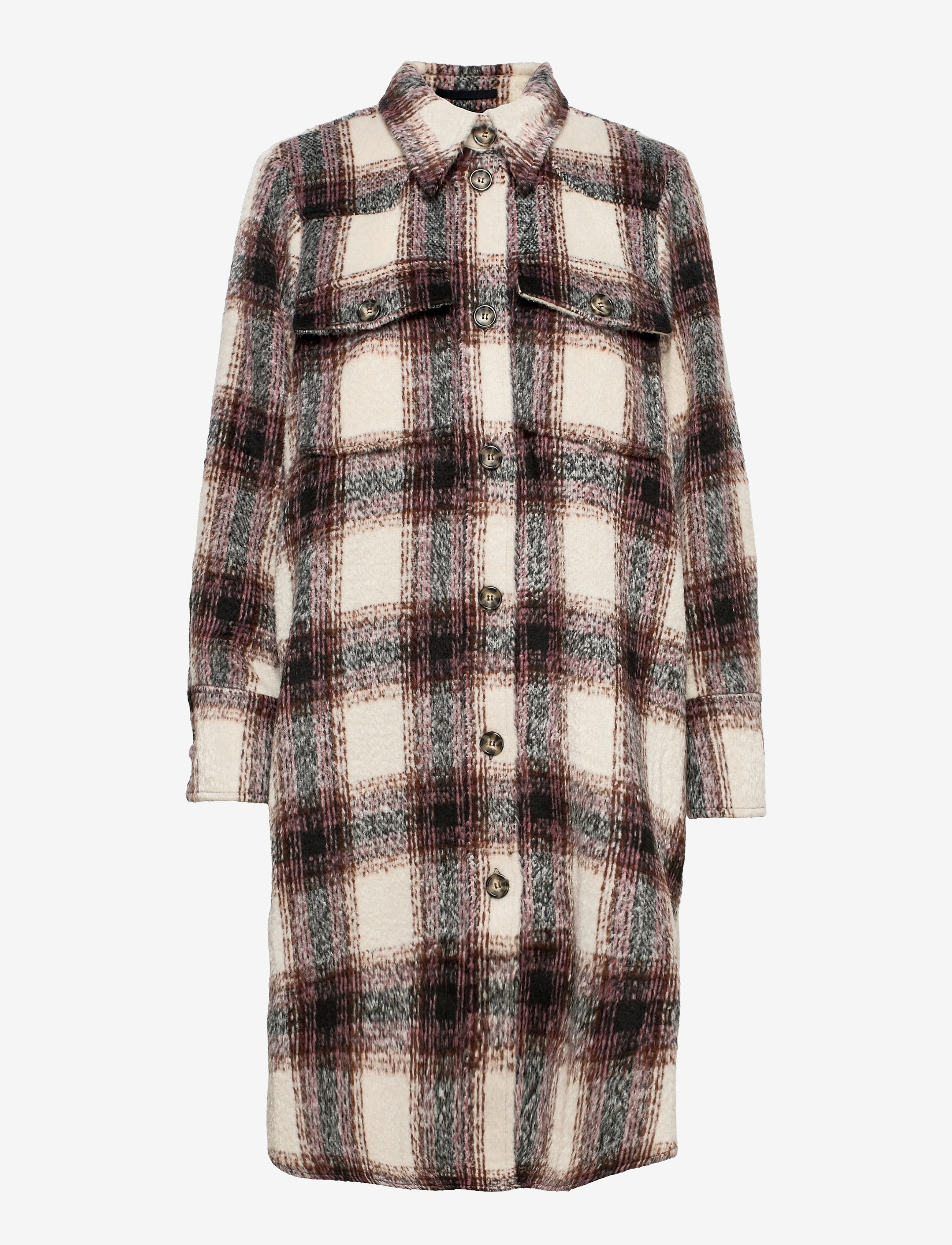Twist & Tango Nalani Overshirt - Tøj - MOCCA CHECK / brown