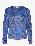 Zuri Blouse - SPOTTED BLUE