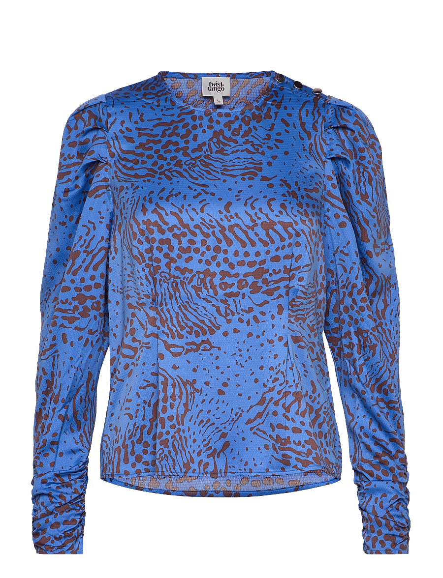 Twist & Tango - Zuri Blouse - pitkähihaiset puserot - spotted blue - 0