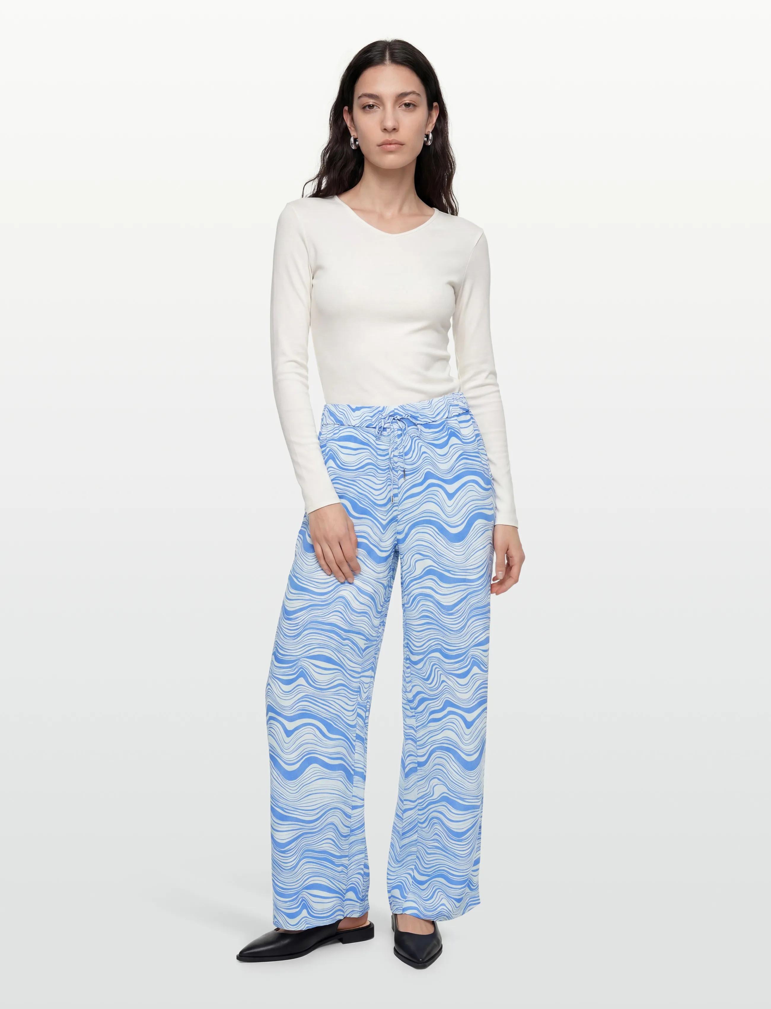 Twist & Tango Najma Trousers - Bukser med brede ben - PSYCHEDELIC BLUE / blue