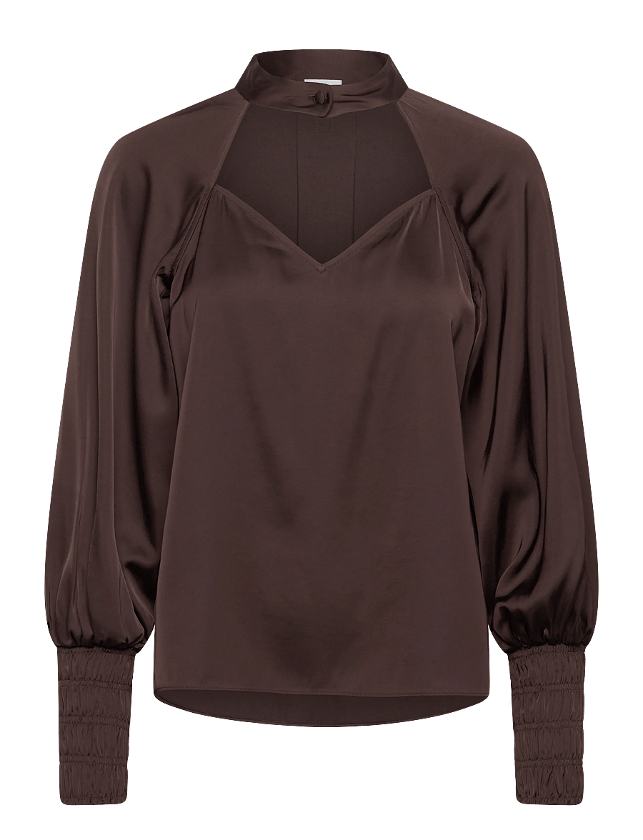 Twist & Tango - Beverley Blouse - langærmede bluser - coffee - 1