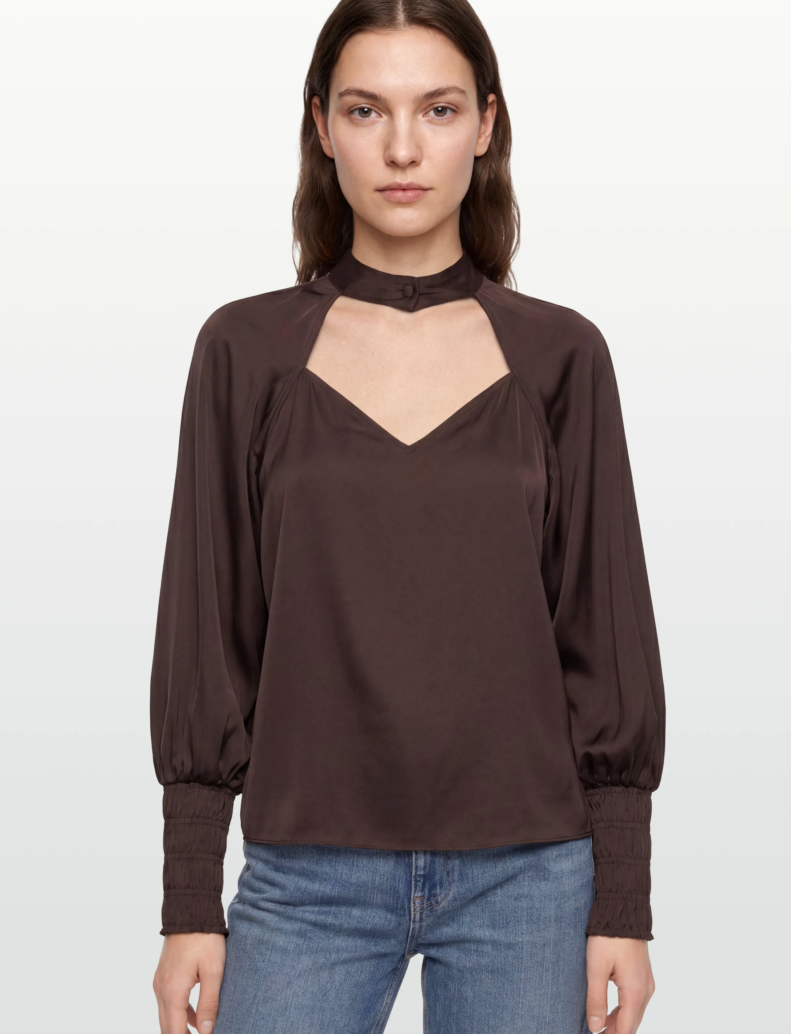 Twist & Tango - Beverley Blouse - långärmade blusar - coffee - 3