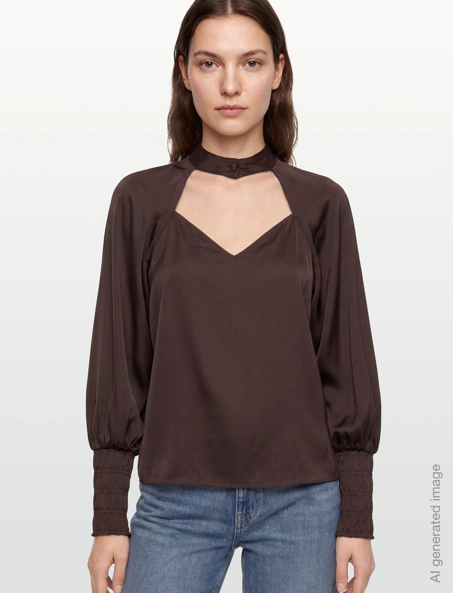 Twist & Tango - Beverley Blouse - langærmede bluser - coffee - 3