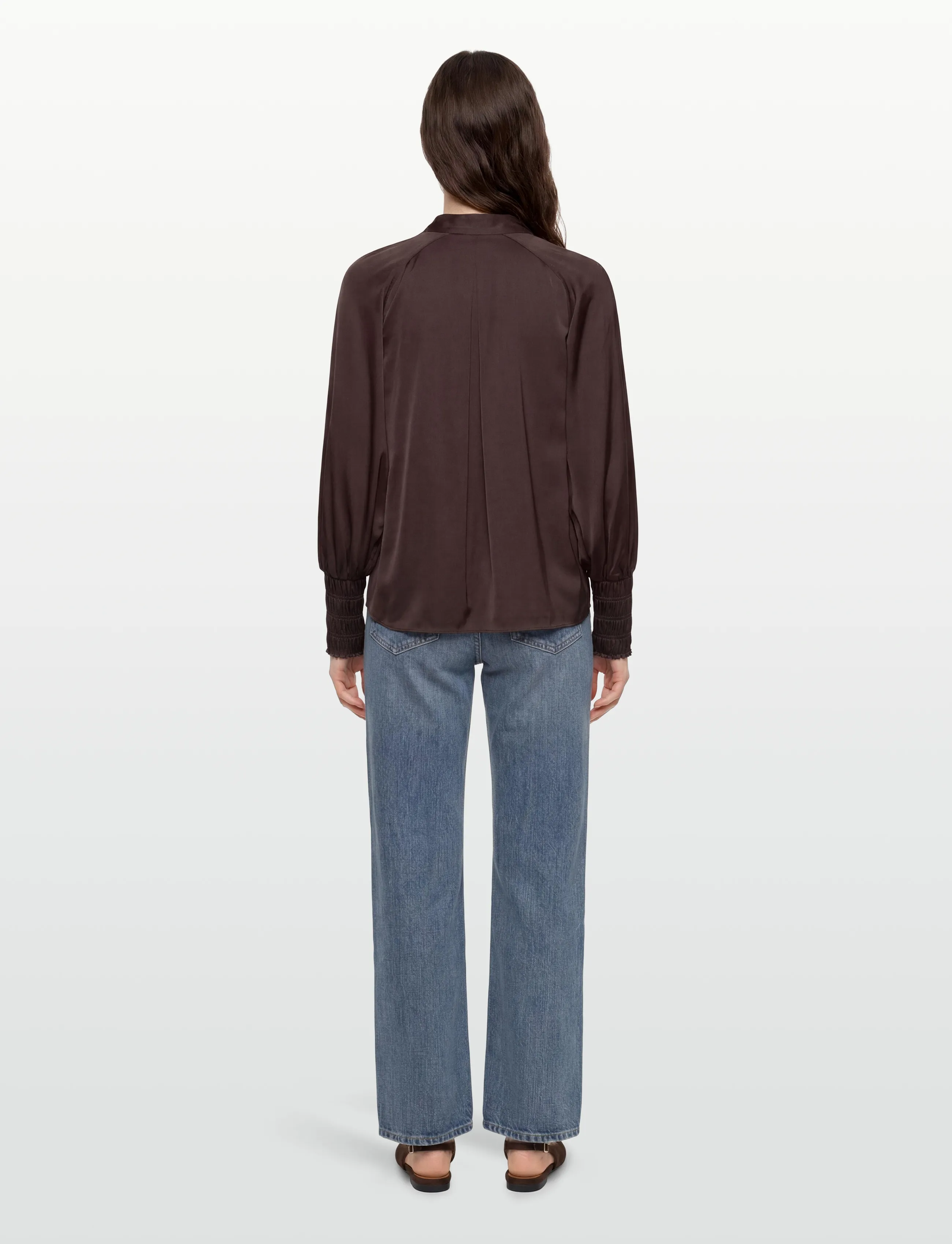 Twist & Tango - Beverley Blouse - långärmade blusar - coffee - 4