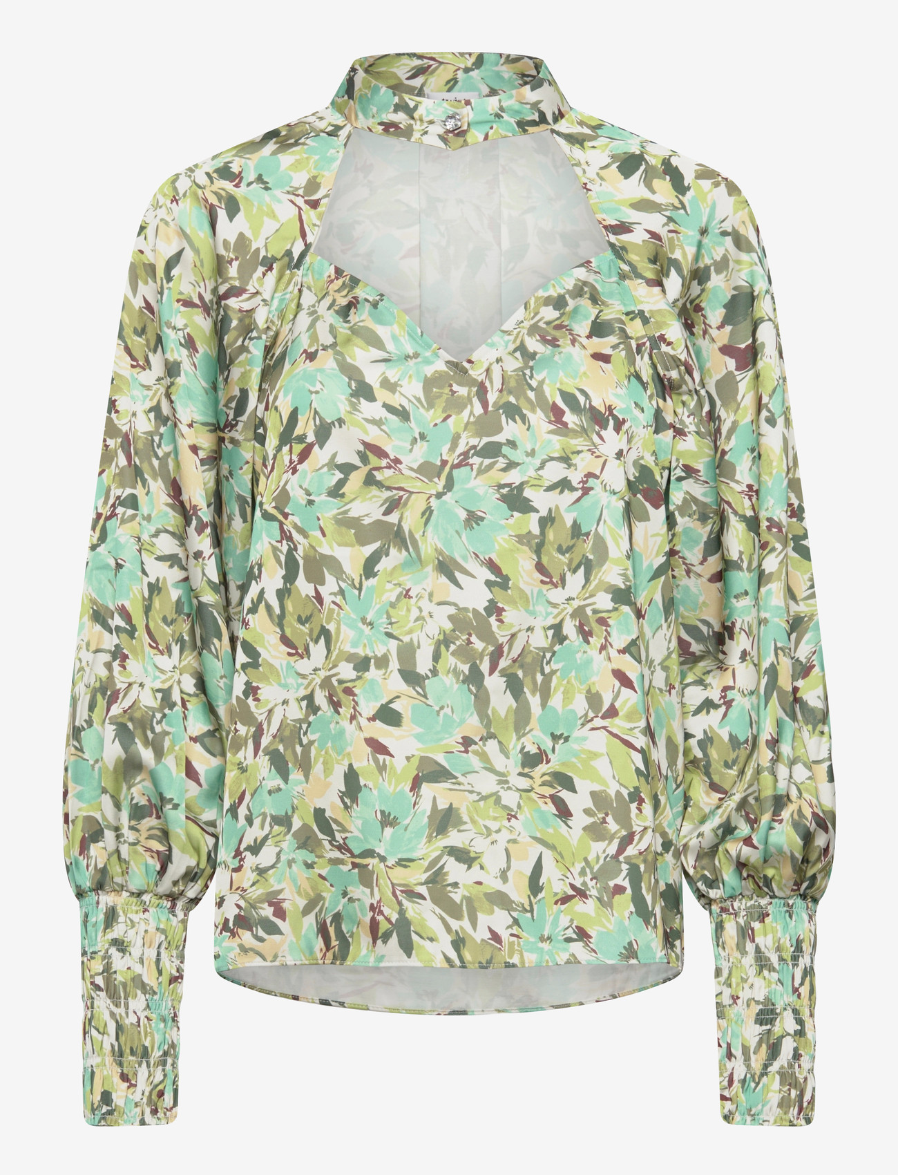 Twist & Tango - Beverley Blouse - pitkähihaiset puserot - green flower - 0