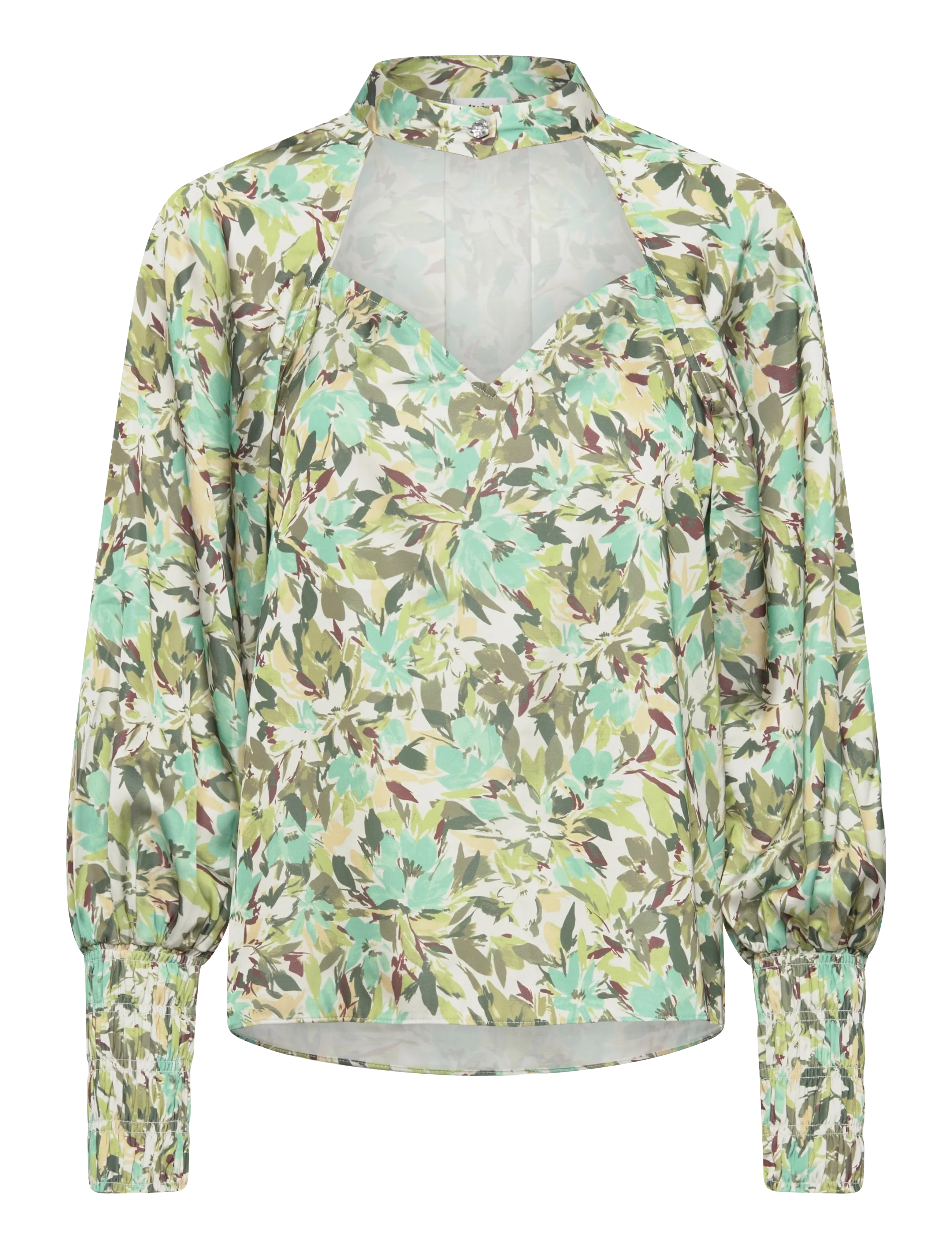 Beverley Blouse - GREEN FLOWER