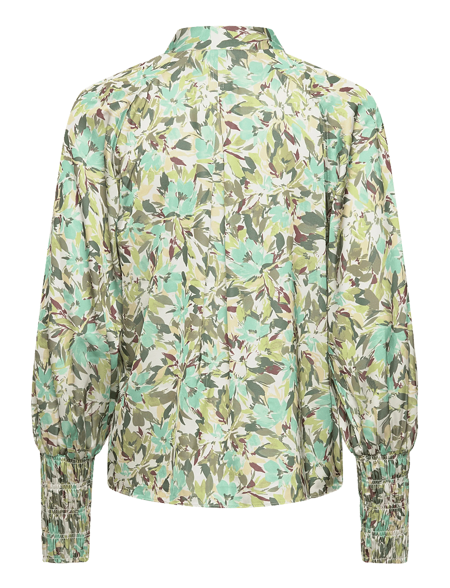 Twist & Tango - Beverley Blouse - pikkade varrukatega pluusid - green flower - 2