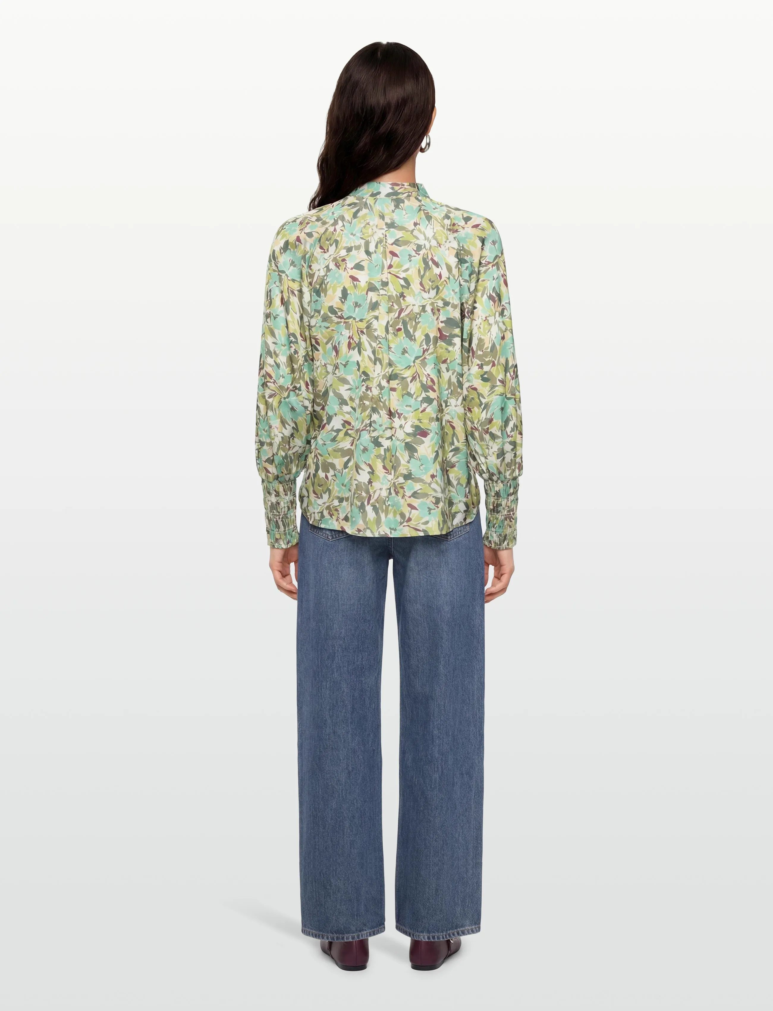Twist & Tango - Beverley Blouse - pikkade varrukatega pluusid - green flower - 4