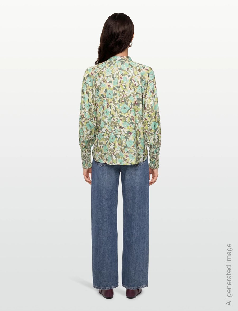 Twist & Tango - Beverley Blouse - pikkade varrukatega pluusid - green flower - 4