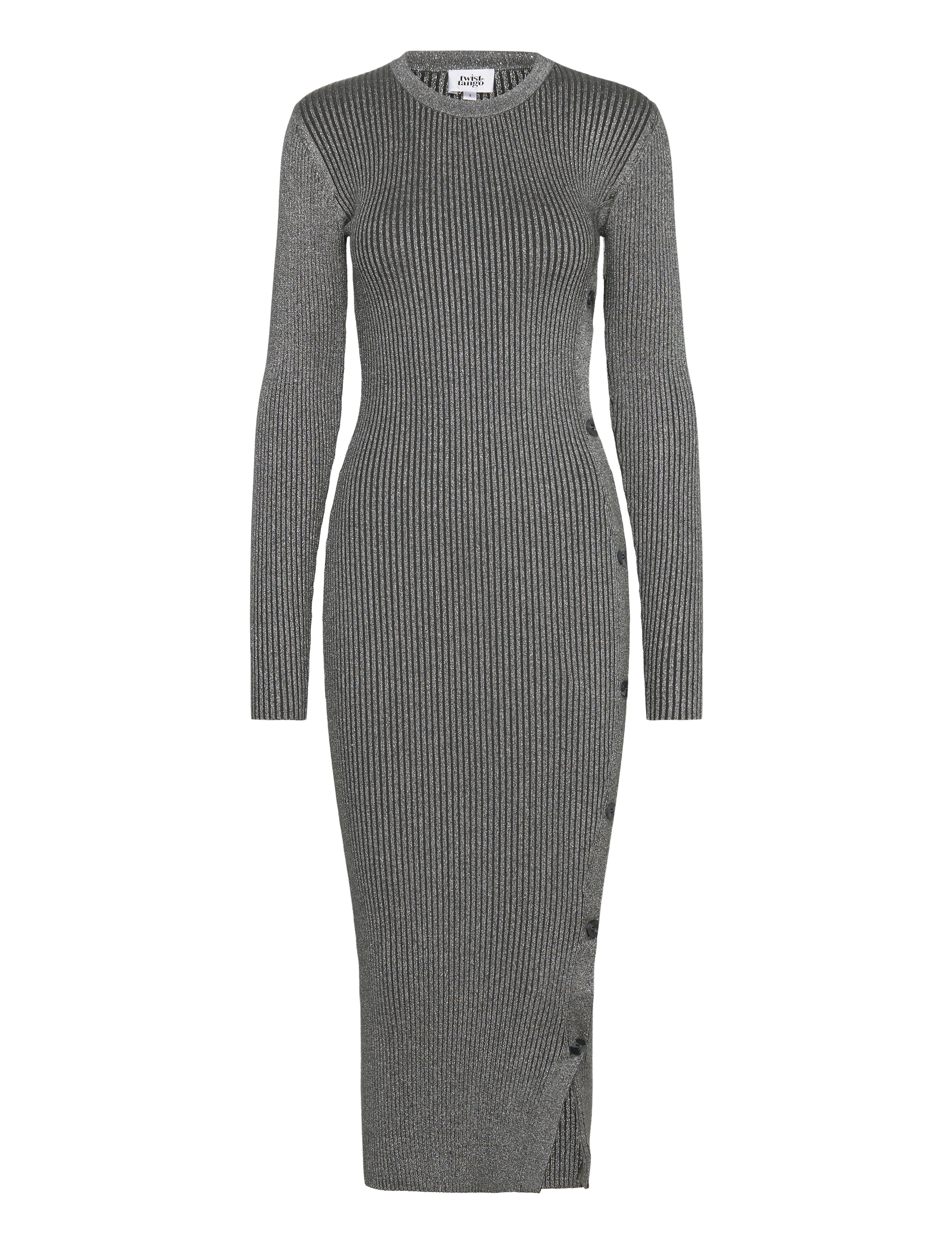 Twist & Tango Catriona Dress - Strickkleider - DK GREEN LUREX / grey