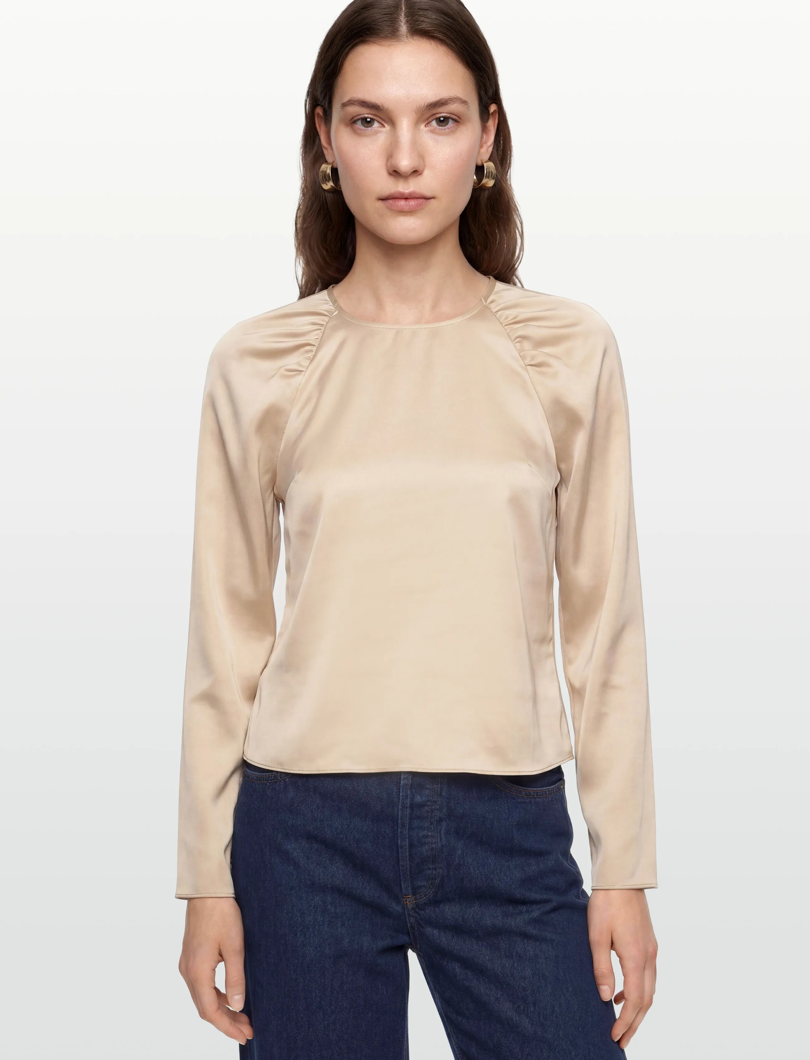 Twist & Tango - Clover Blouse - långärmade blusar - shimmering beige - 3