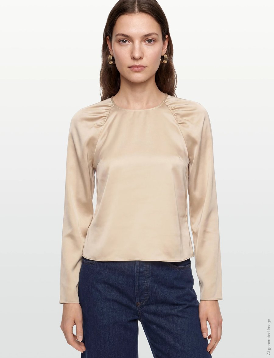 Twist & Tango - Clover Blouse - pikkade varrukatega pluusid - shimmering beige - 3