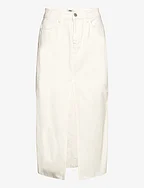 Gemma Rigid Denim Skirt - OFF WHITE