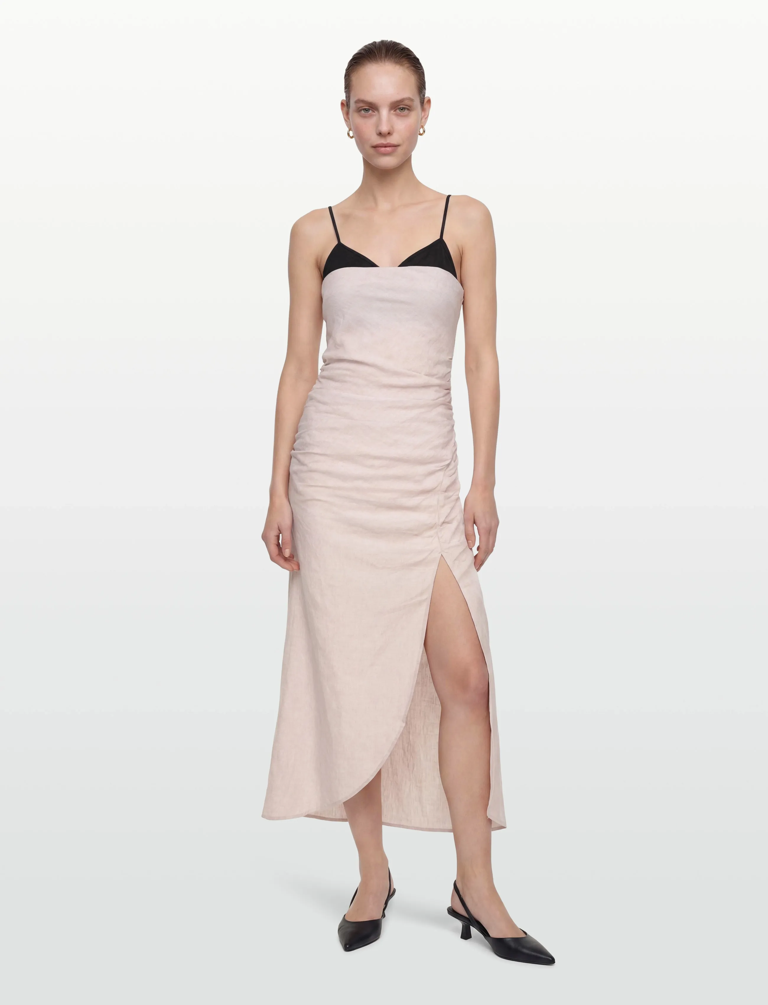 Twist & Tango Agnes Linen Dress - Maksikleidid - BEIGE MELANGE / beige