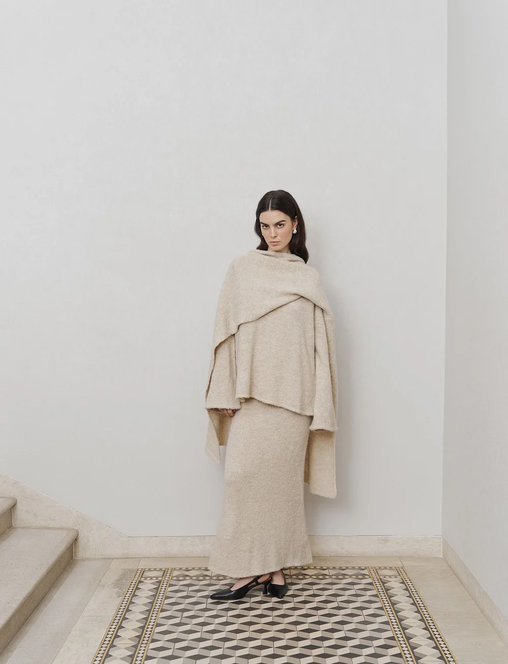 Twist & Tango - Grace Bouclé Knitted Skirt - strickröcke - ivory - 2