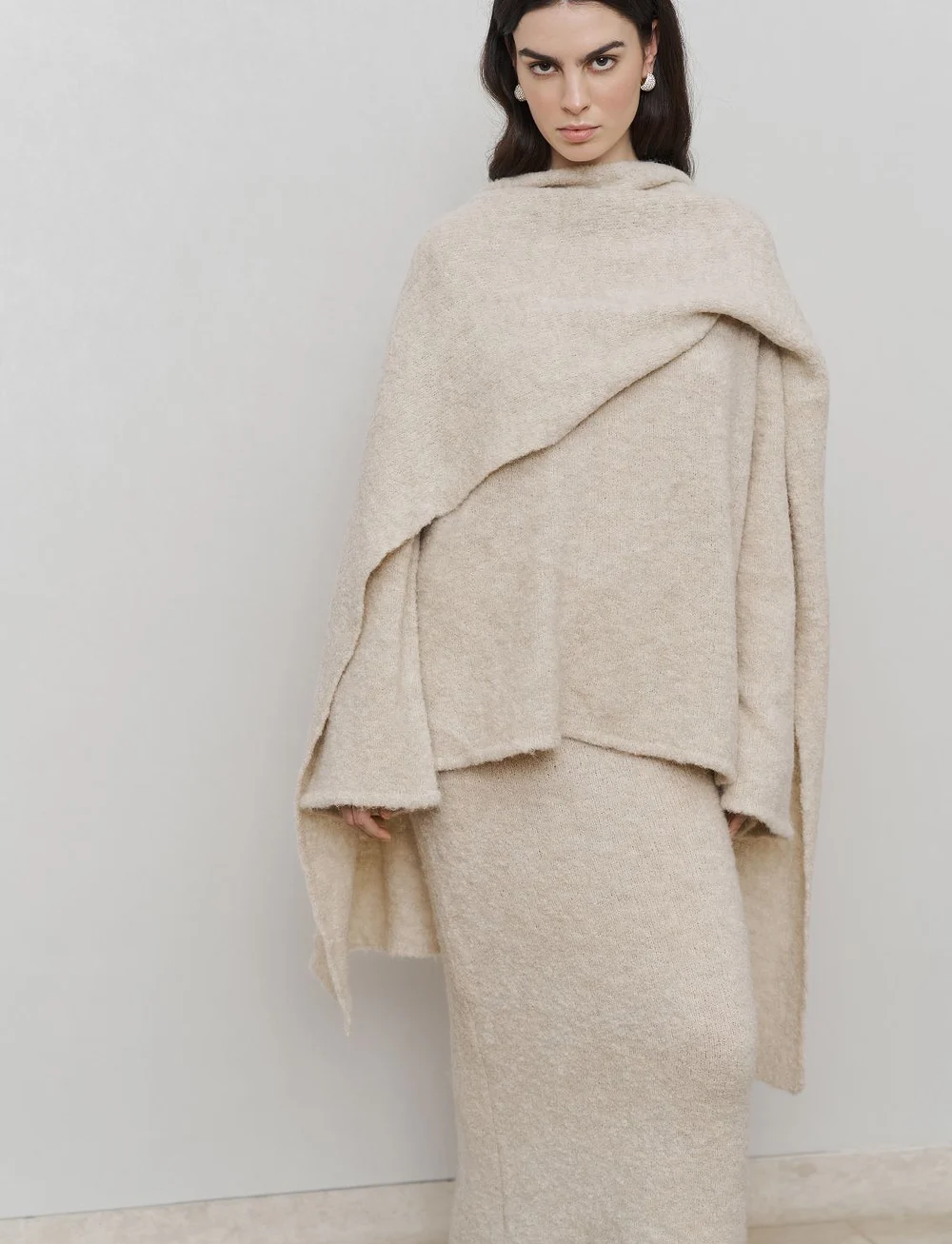 Twist & Tango - Grace Bouclé Knitted Skirt - strickröcke - ivory - 3