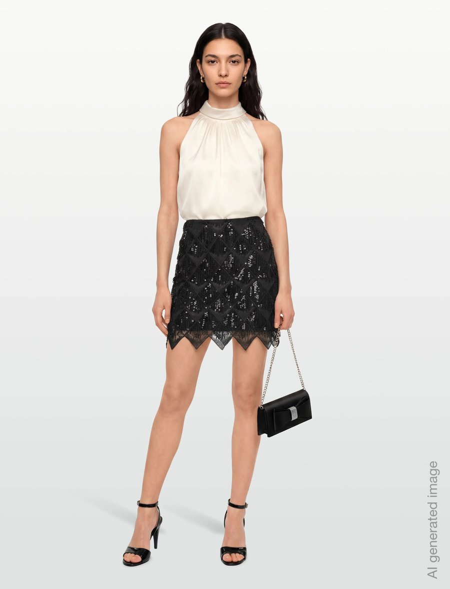 Twist & Tango - Melvina Sequin Skirt - pailletten-röcke - black - 0