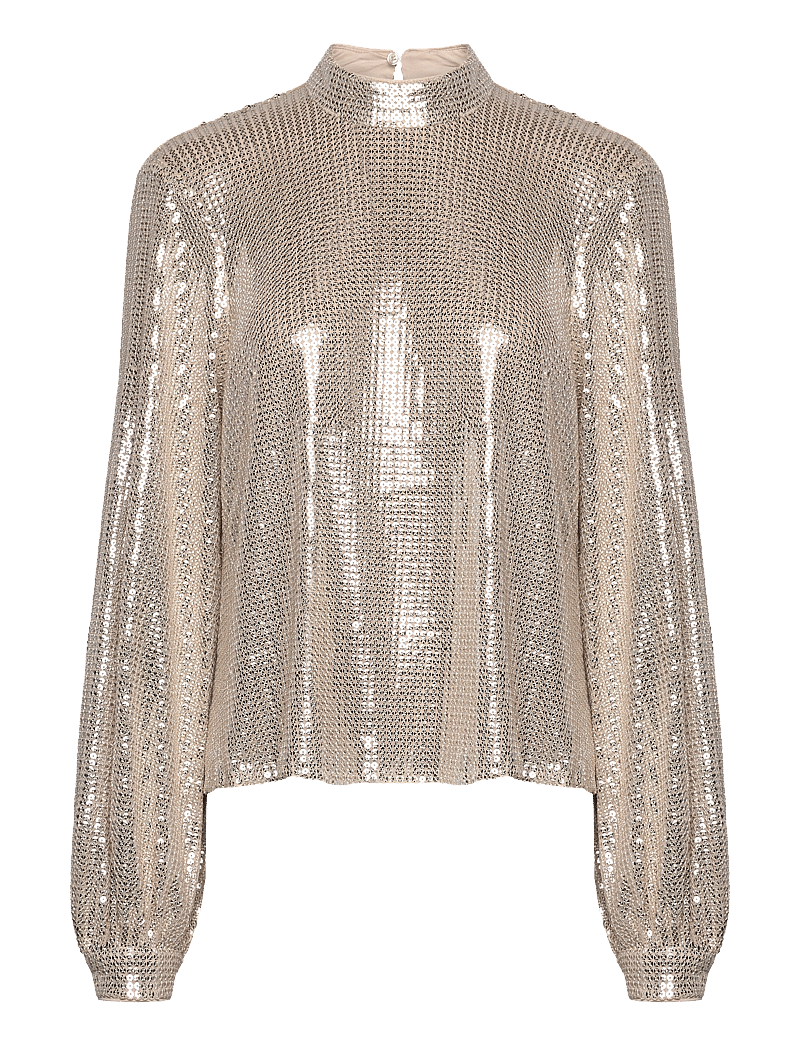 Twist & Tango - Maia Sequin Blouse - langærmede bluser - oyster grey - 1