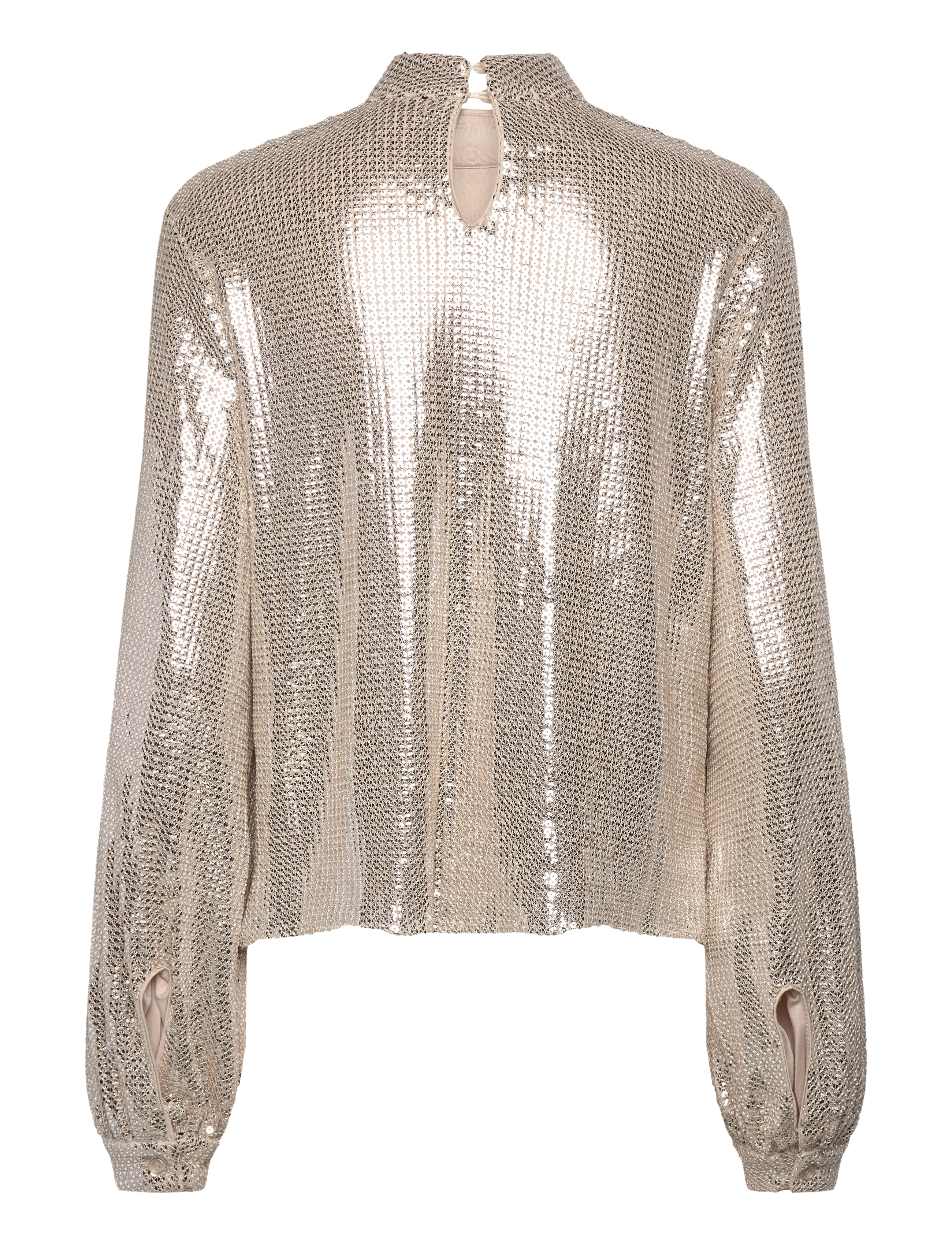 Twist & Tango - Maia Sequin Blouse - langærmede bluser - oyster grey - 2