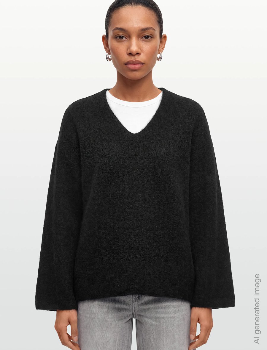 Twist & Tango - Nessia Knitted Sweater - striktrøjer - black - 3