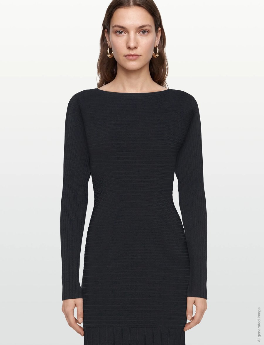 Twist & Tango - Veleda Knitted Dress - strikkjoler - black - 3