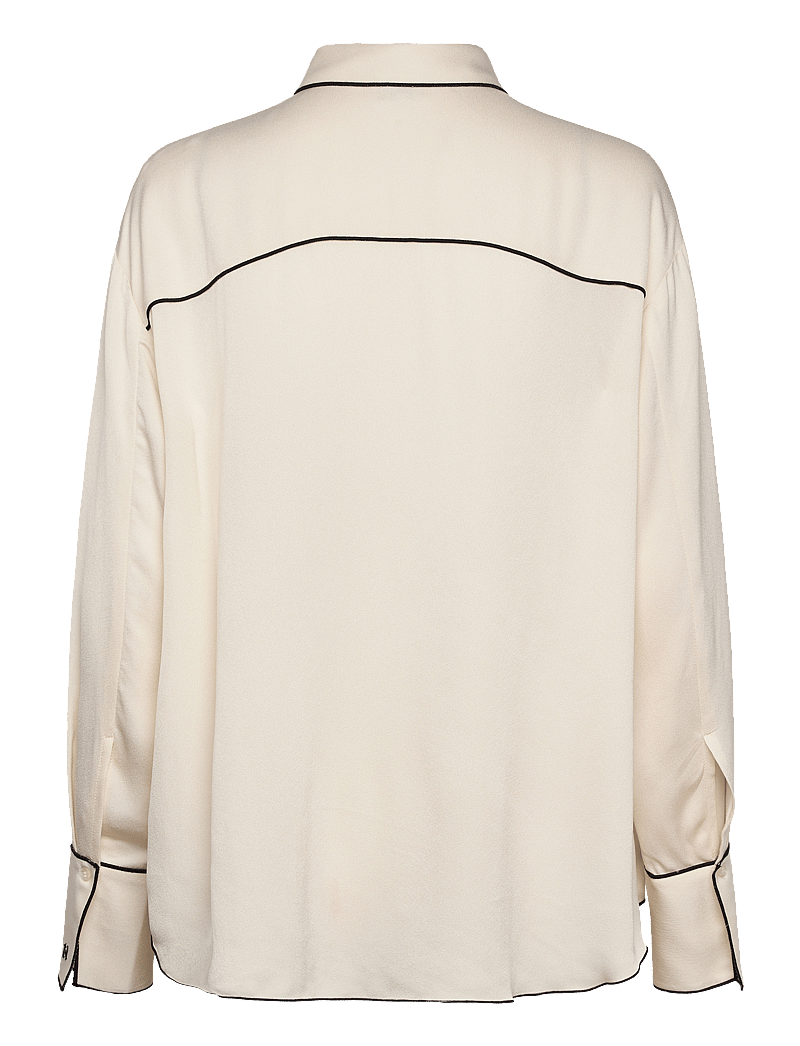 Twist & Tango - Jennifer Satin Blouse - long sleeved blouses - ivory - 1
