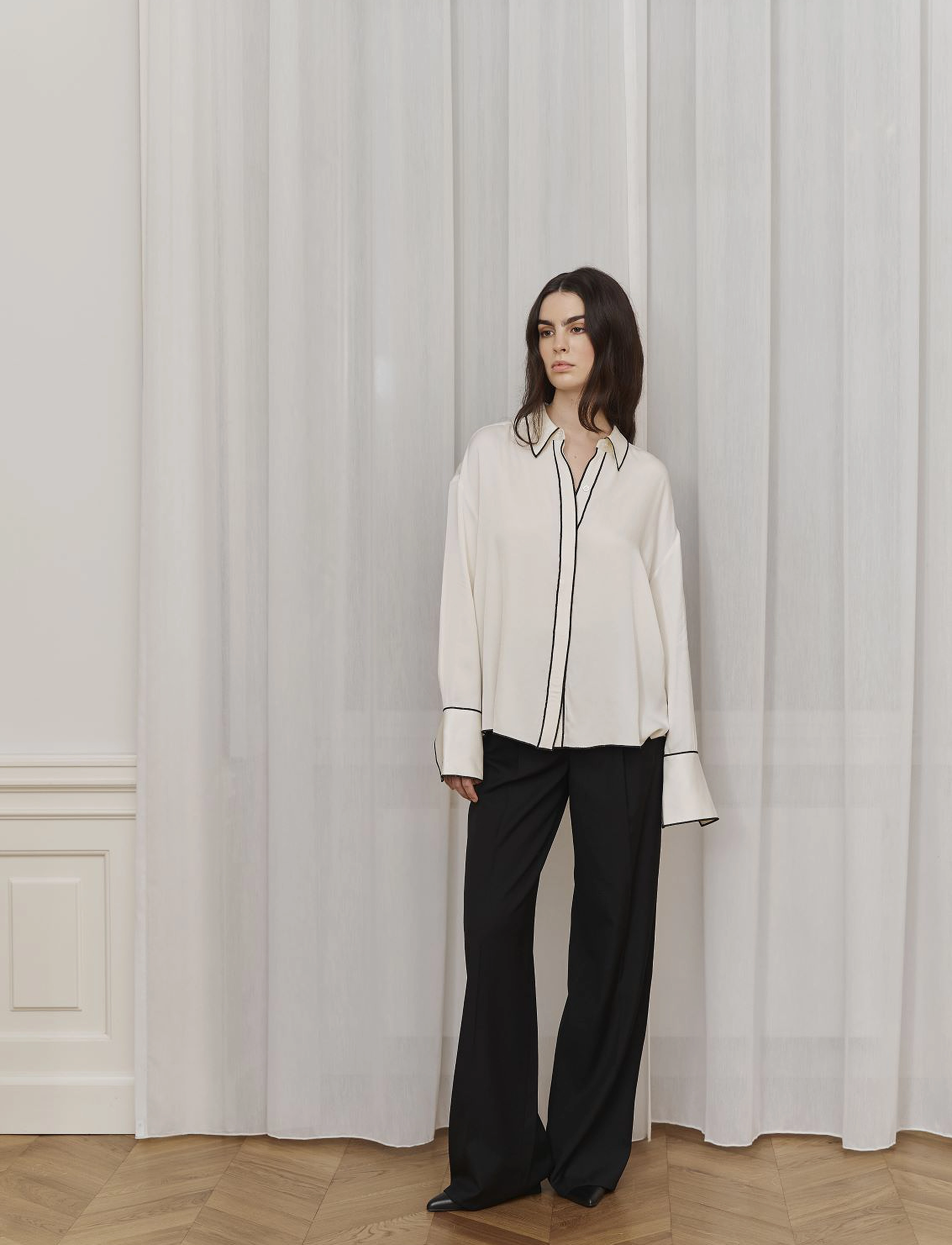 Twist & Tango - Jennifer Satin Blouse - ivory - 2