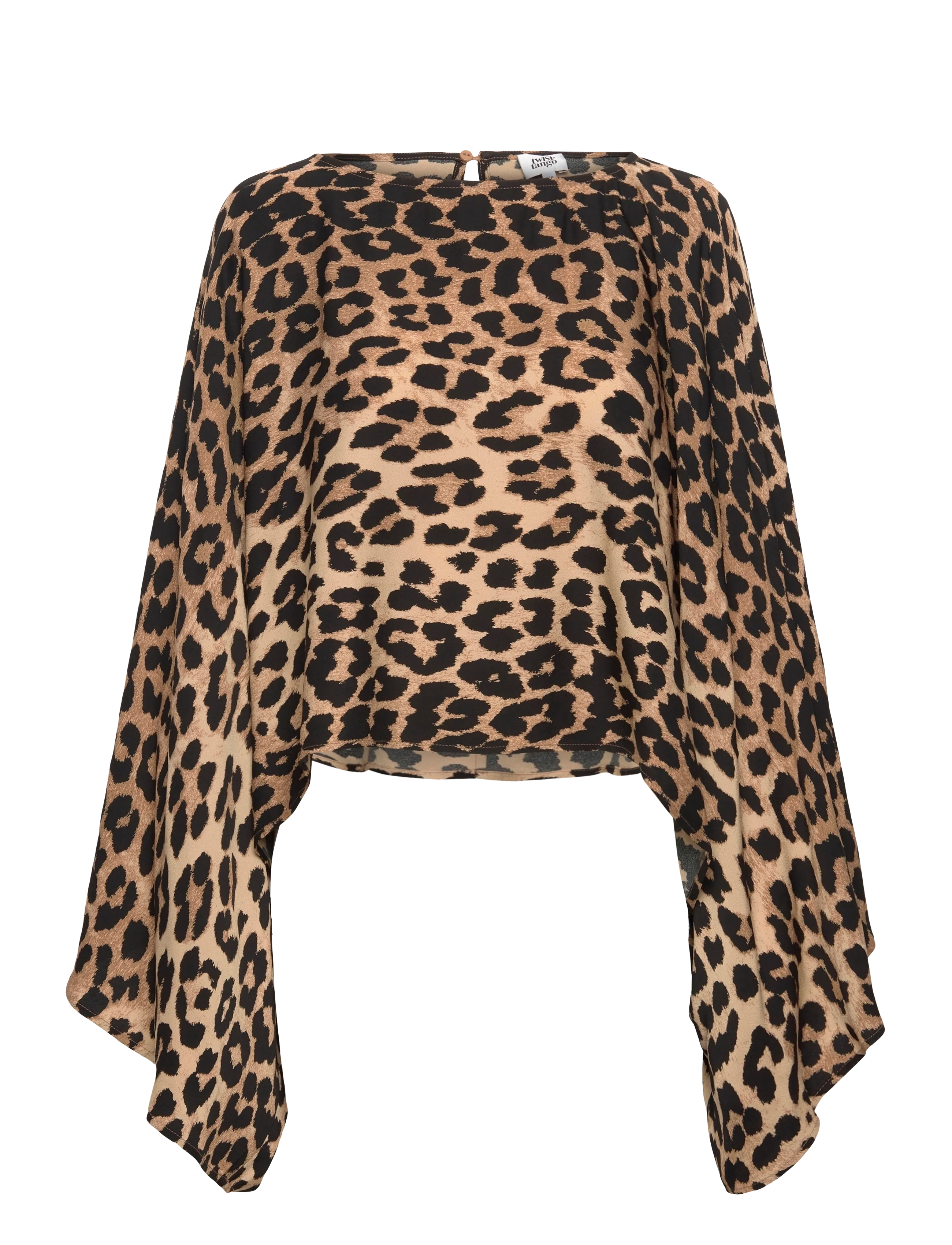 Klasia Satin Blouse - LEOPARD PRINT