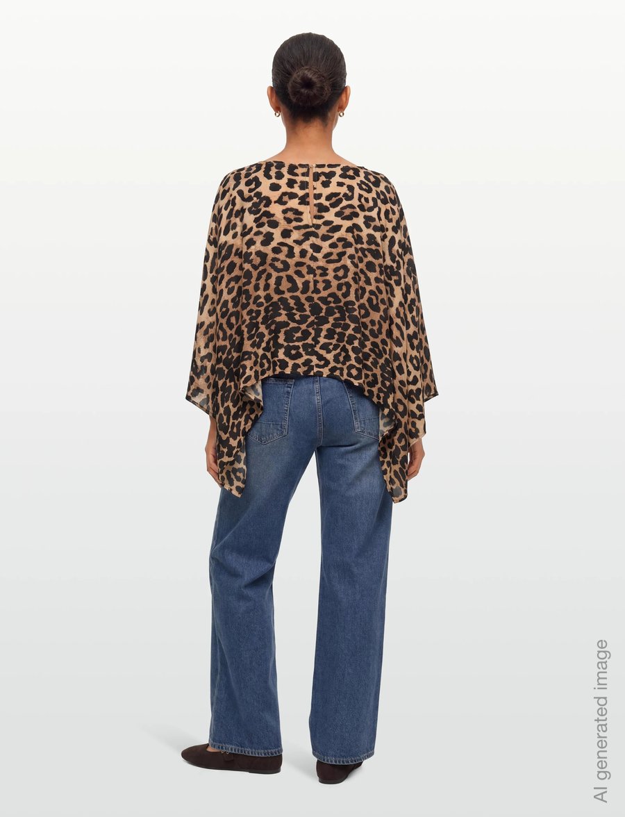 Twist & Tango - Klasia Satin Blouse - long sleeved blouses - leopard print - 4