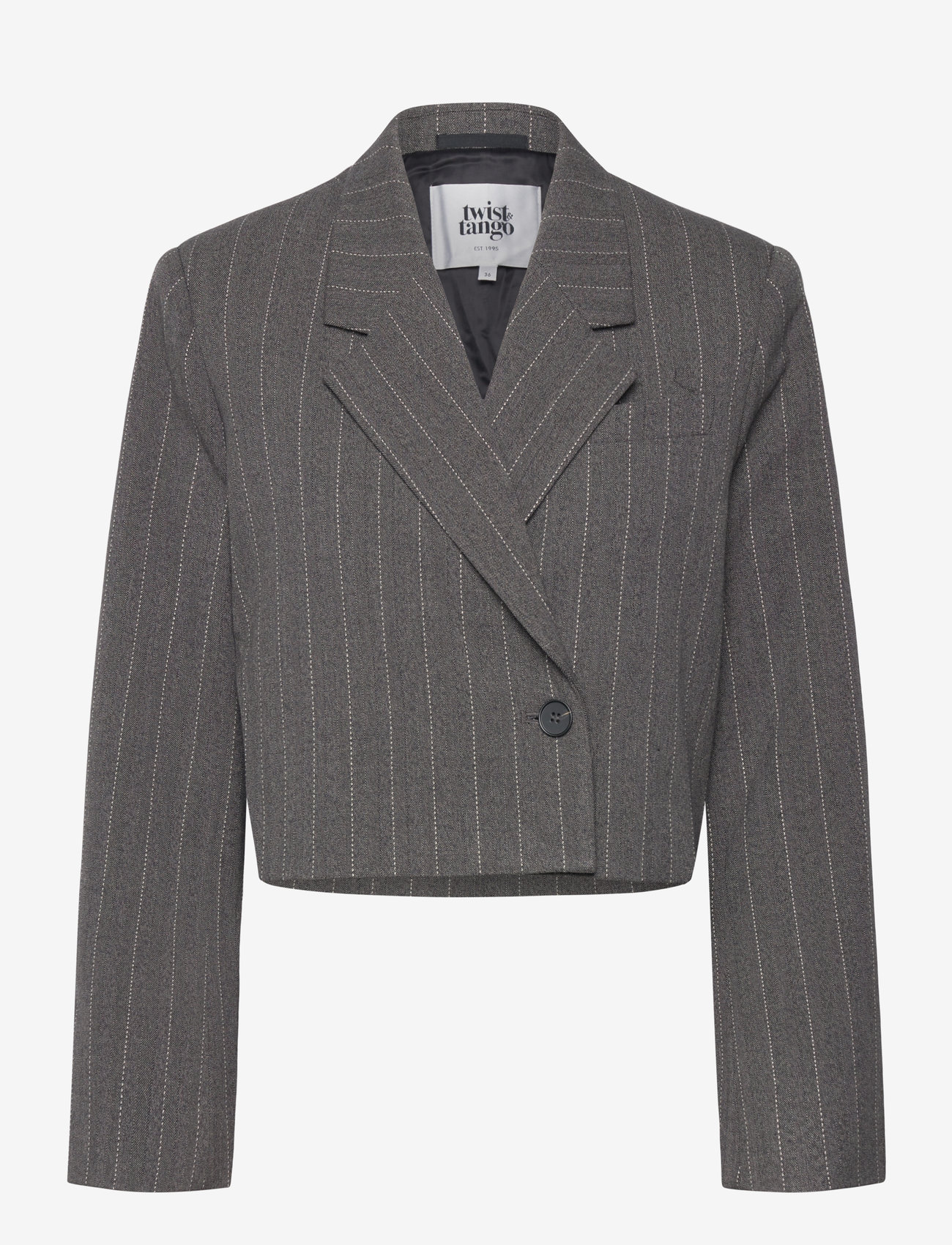 Blazer Indiabr Striped Cropped Blazer Bershka Taupe Boxy Cropped