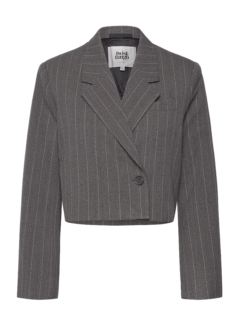 Blazer Indiabr Striped Cropped Blazer Bershka Taupe Boxy Cropped