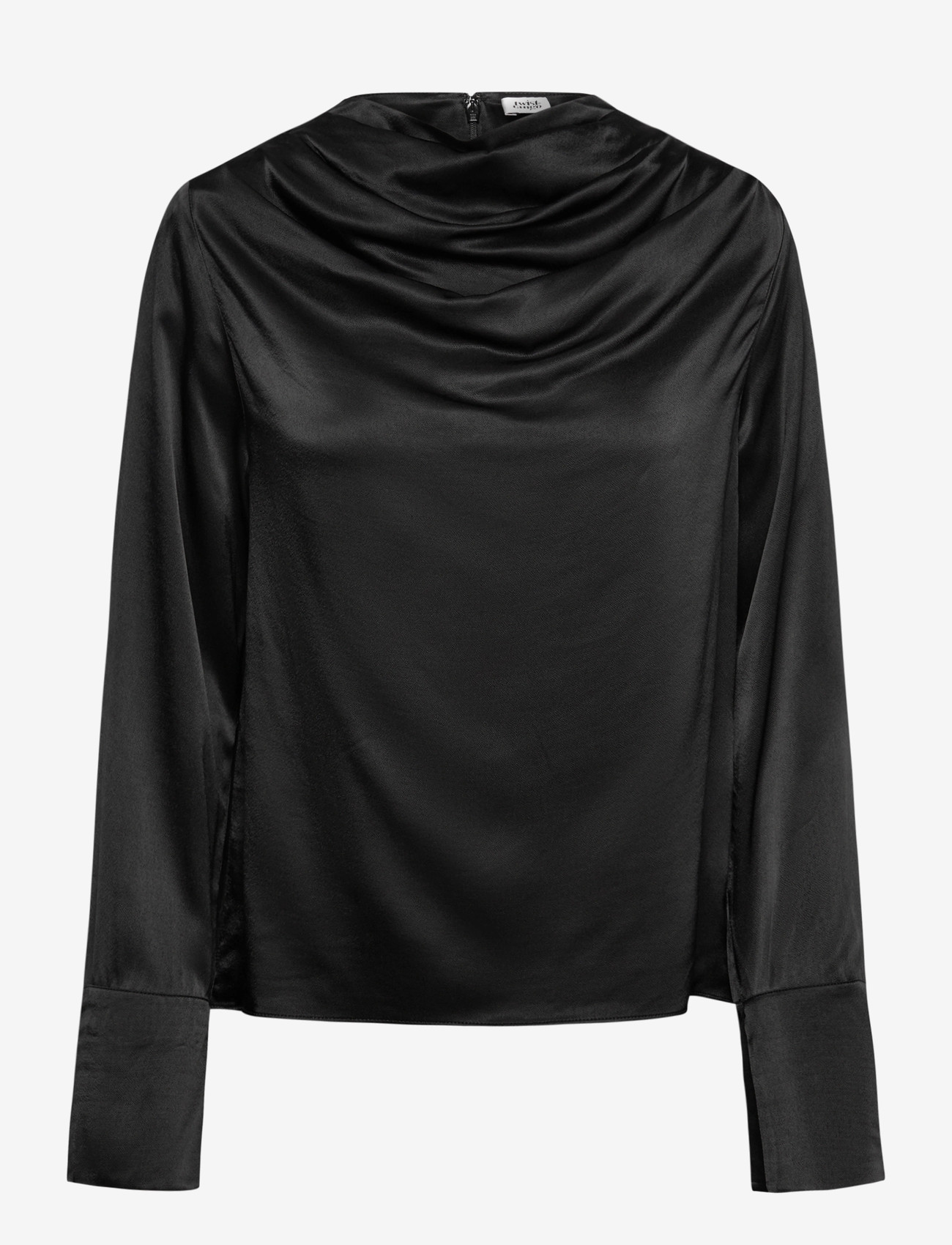 Twist & Tango - Tammie Satin Blouse - långärmade blusar - black - 0