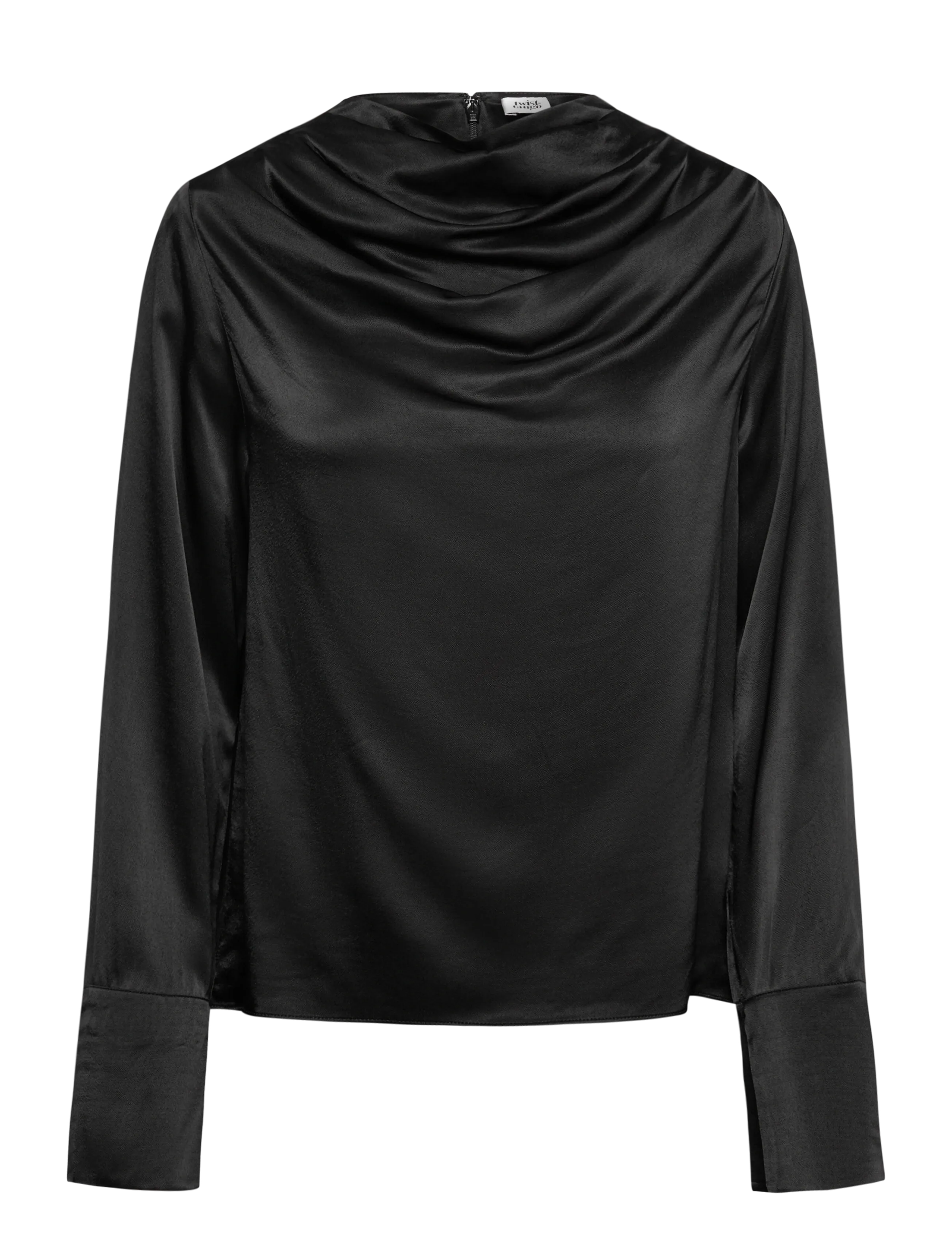 Twist & Tango Tammie Satin Blouse - Twist & Tango - BLACK / black