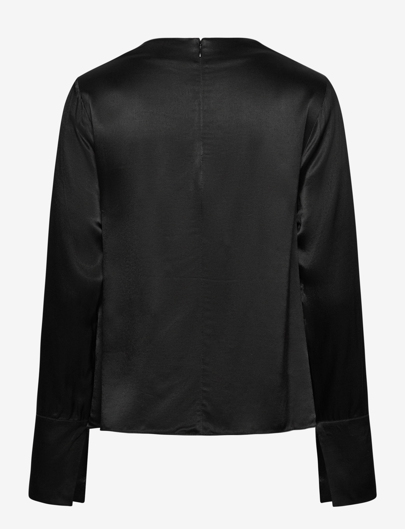 Twist & Tango - Tammie Satin Blouse - långärmade blusar - black - 1