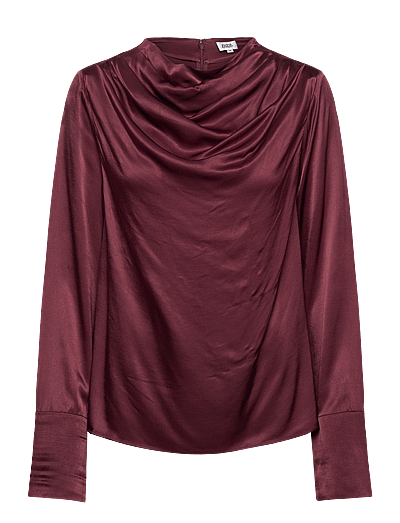 Twist & Tango Tammie Satin Blouse - Twist & Tango - CRANBERRY JUICE / burgundy