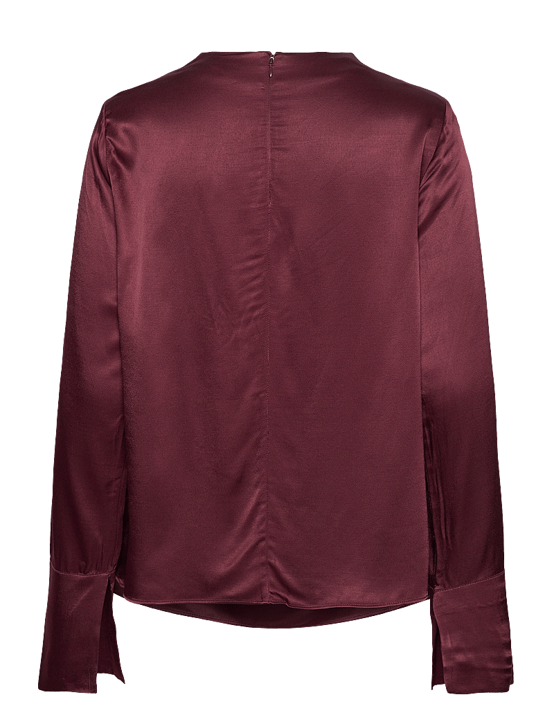 Twist & Tango - Tammie Satin Blouse - langärmlige blusen - cranberry juice - 1
