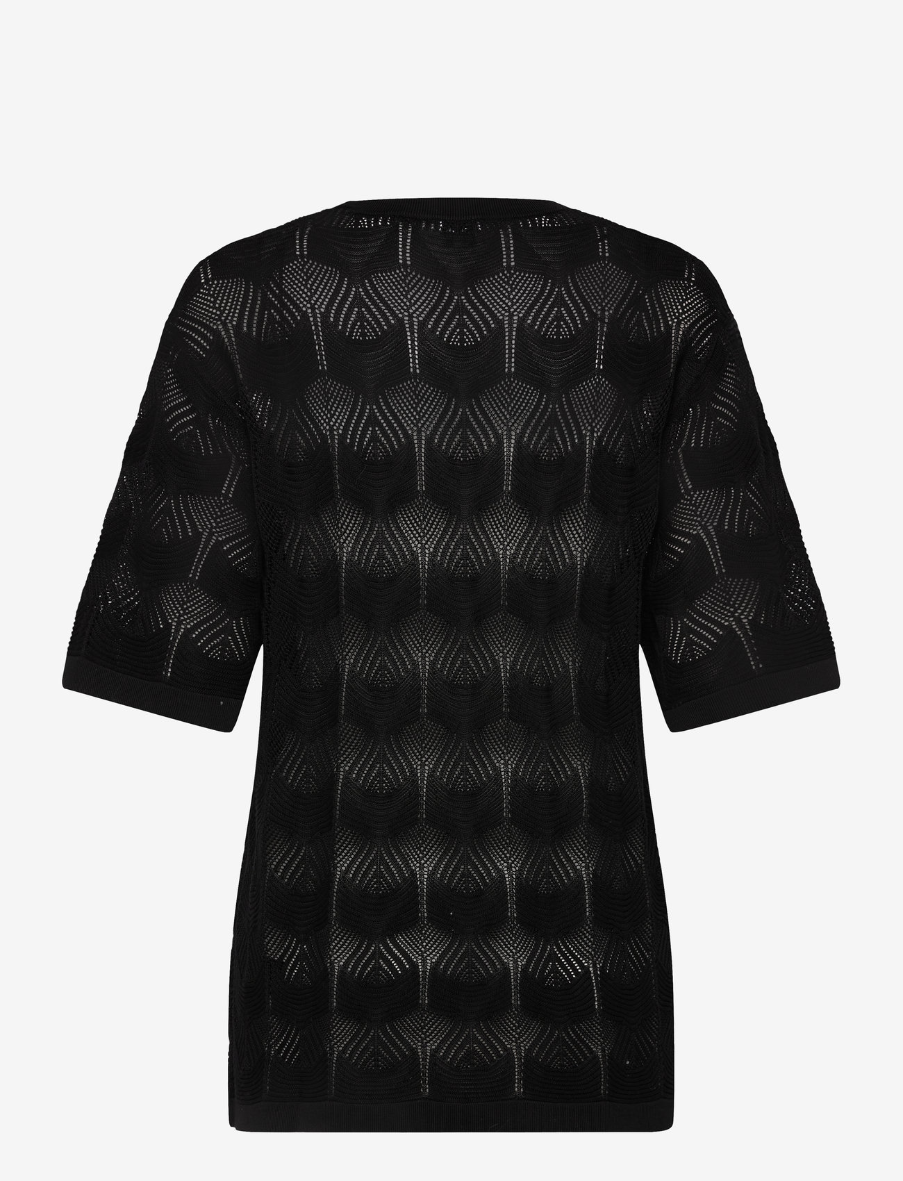 Twist & Tango - Uma Crochet Tee - t-särgid - black - 1