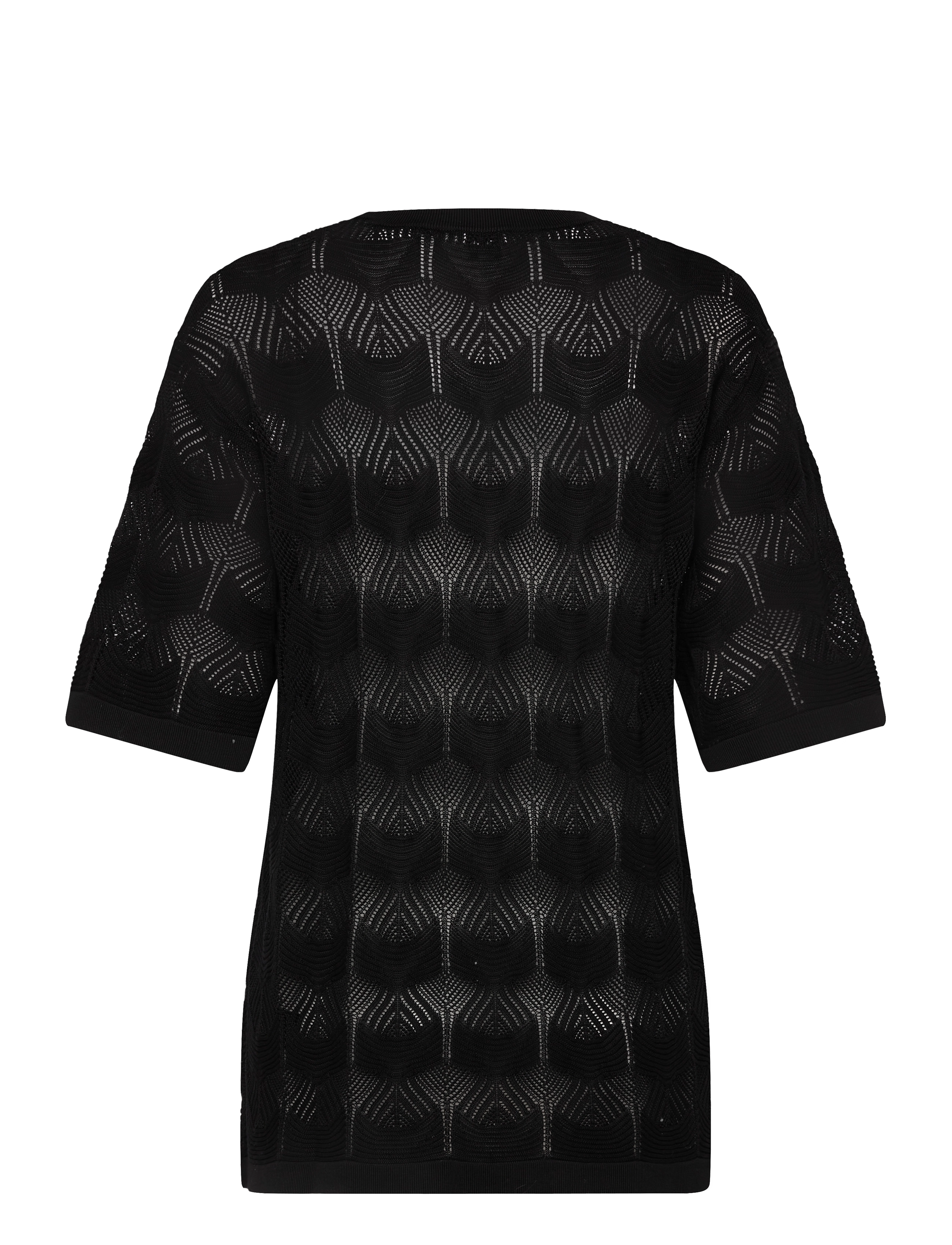 Twist & Tango - Uma Crochet Tee - t-skjorter - black - 1