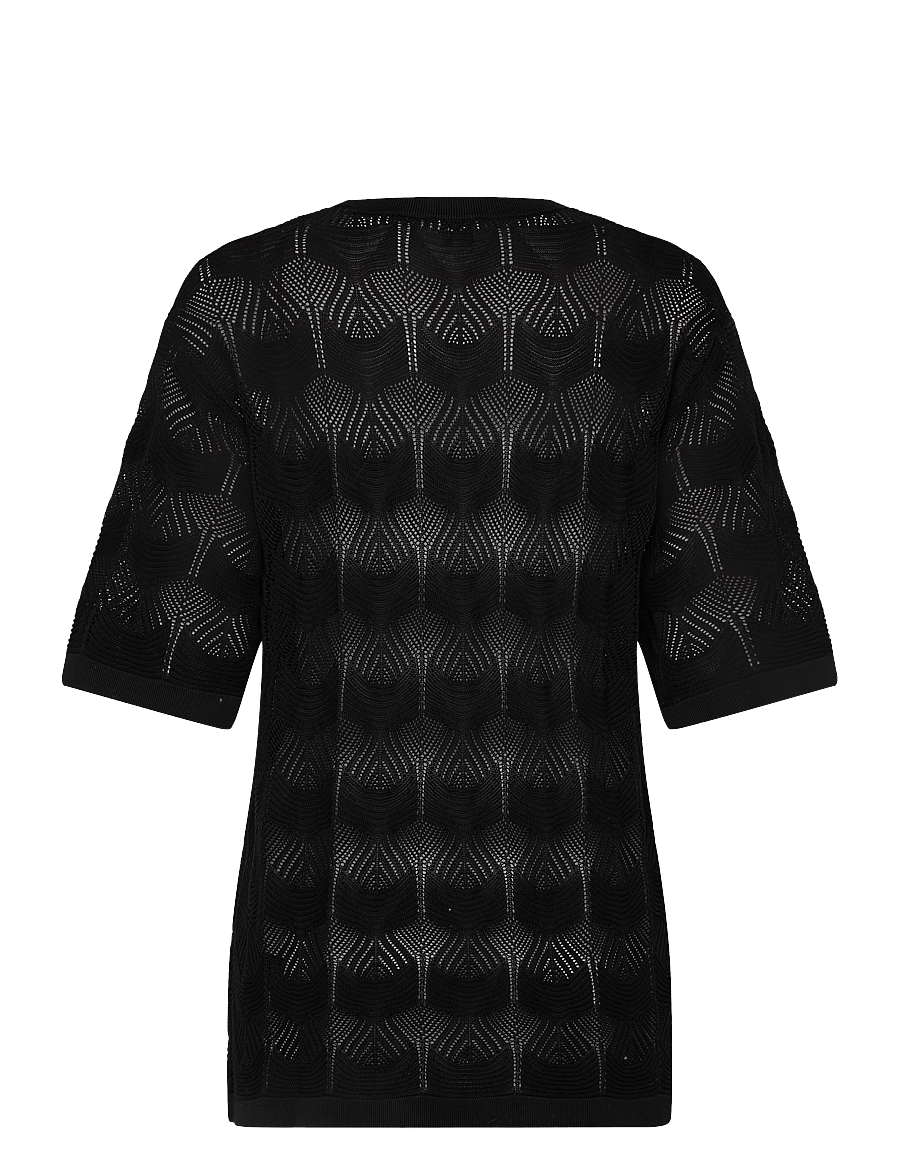 Twist & Tango - Uma Crochet Tee - t-skjorter - black - 1